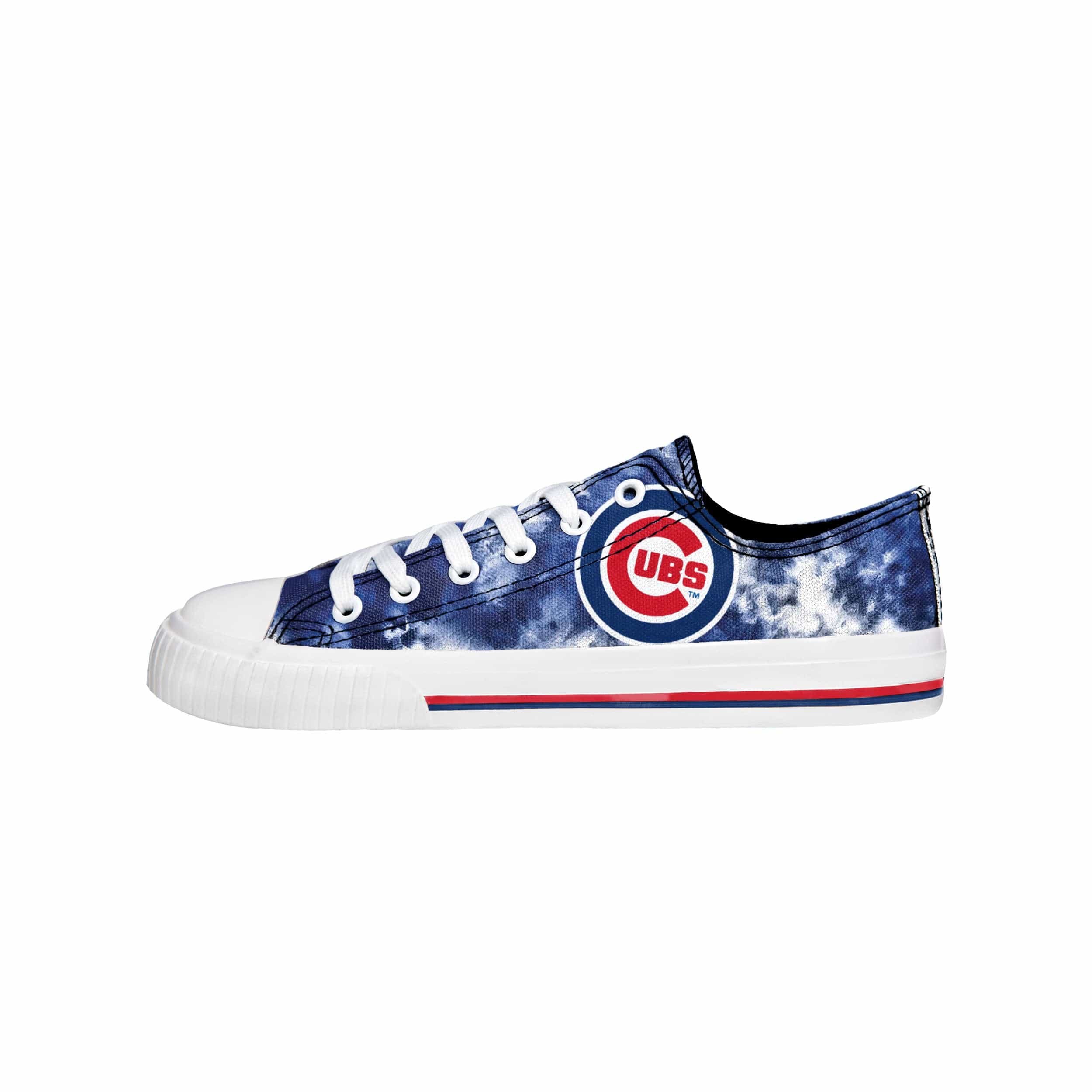 Chicago Cubs MLB Womens Low Top Tie-Dye Canvas Shoe - Image 2