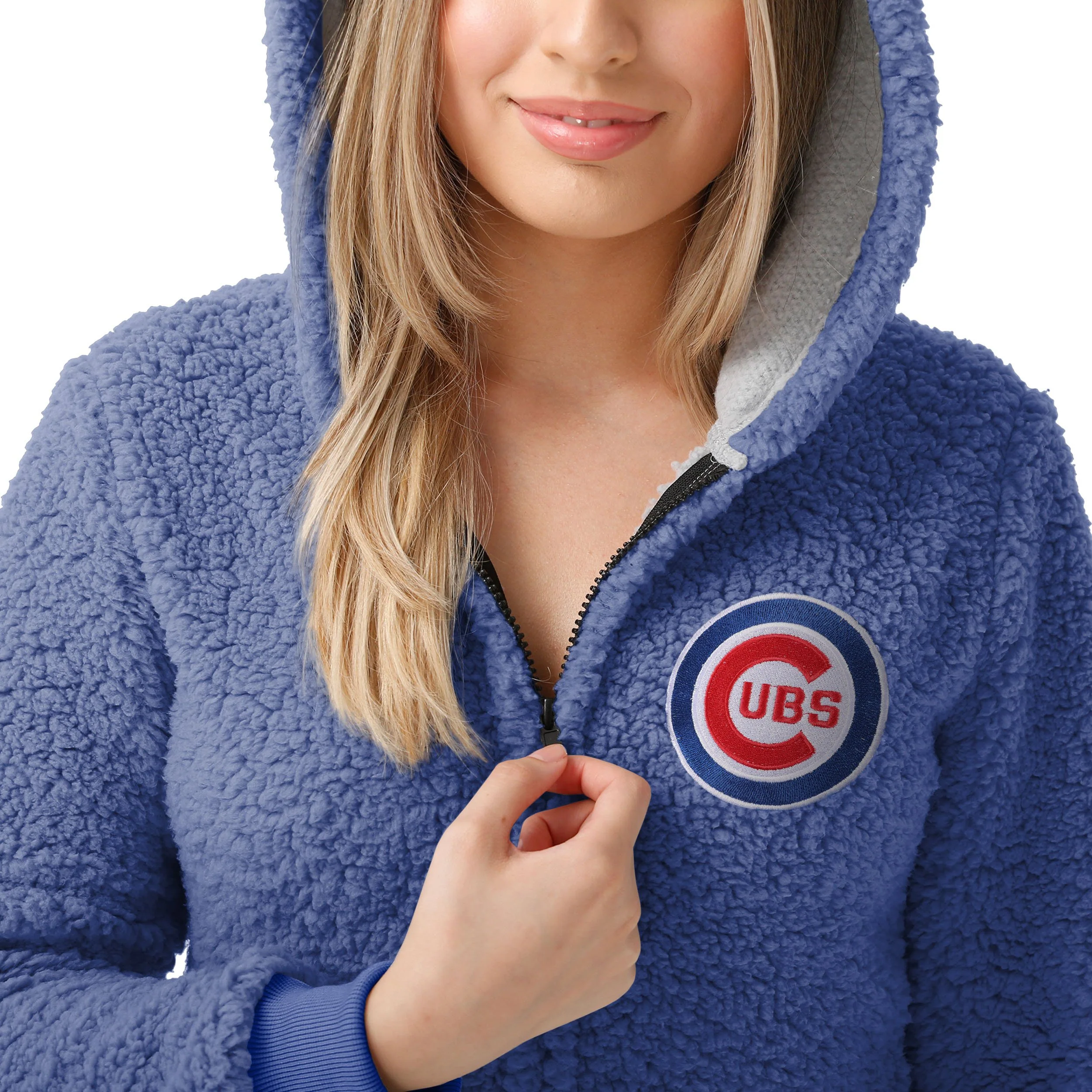 Chicago Cubs MLB Womens Sherpa One Piece Pajamas - Image 3
