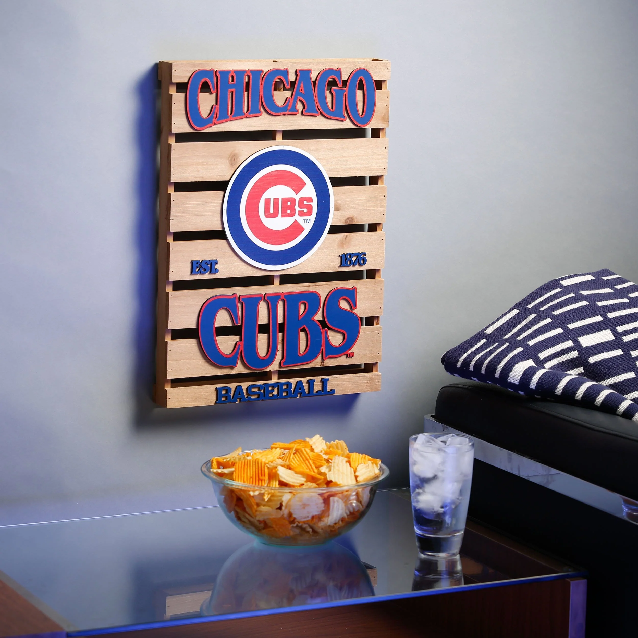 Chicago Cubs MLB Wood Pallet Sign - Image 2