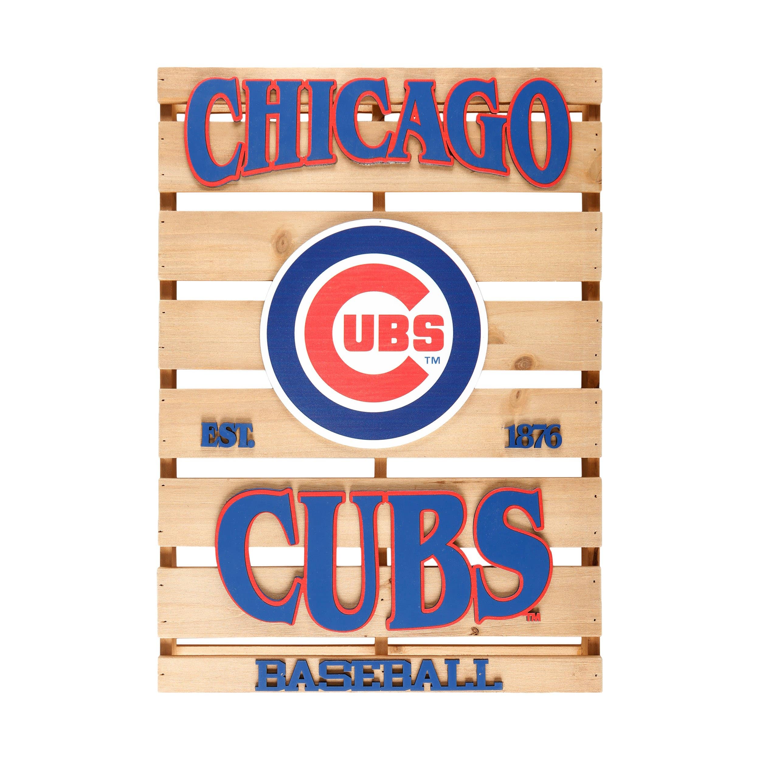 Chicago Cubs MLB Wood Pallet Sign - Image 3