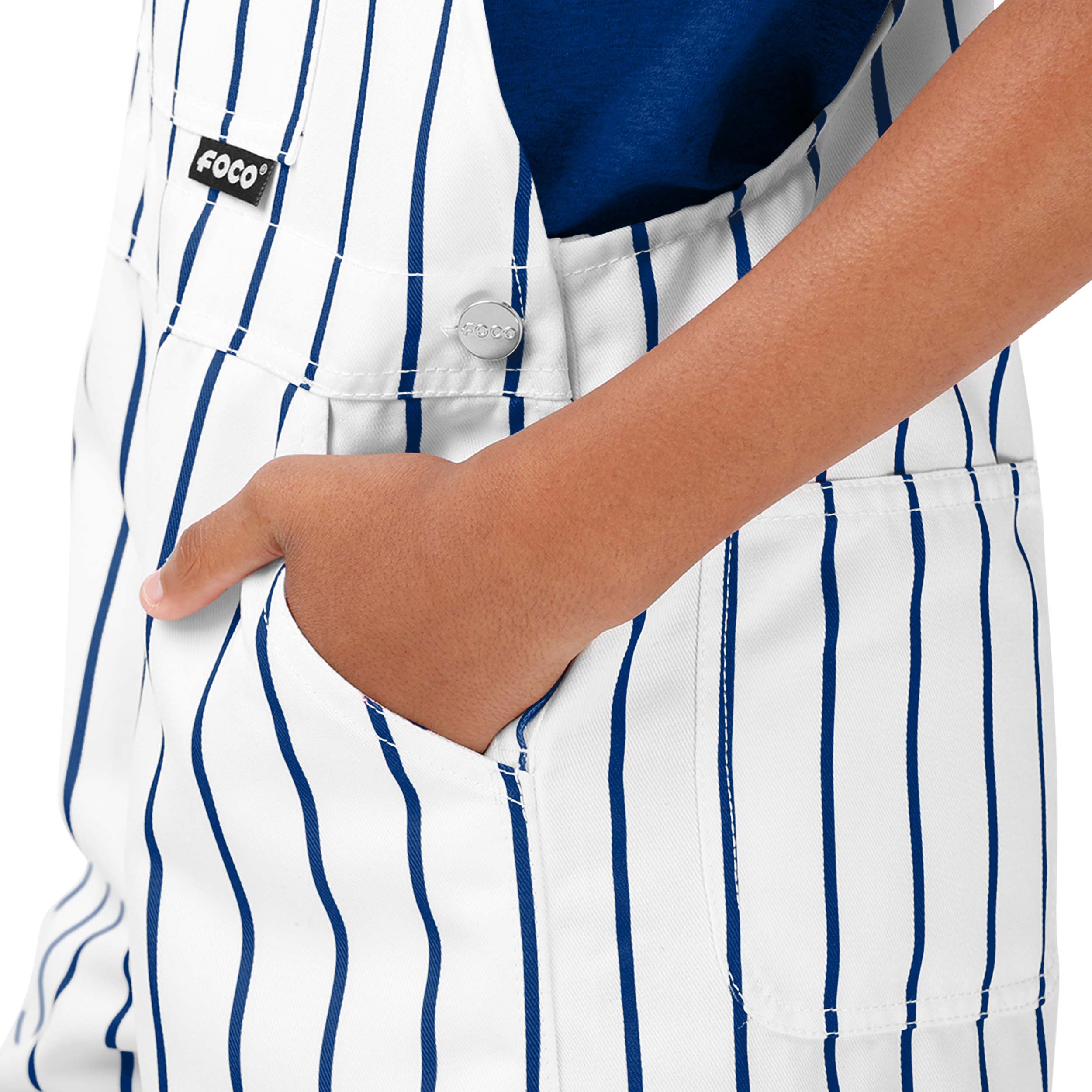 Chicago Cubs MLB Youth Pinstripe Bib Overalls - Image 5