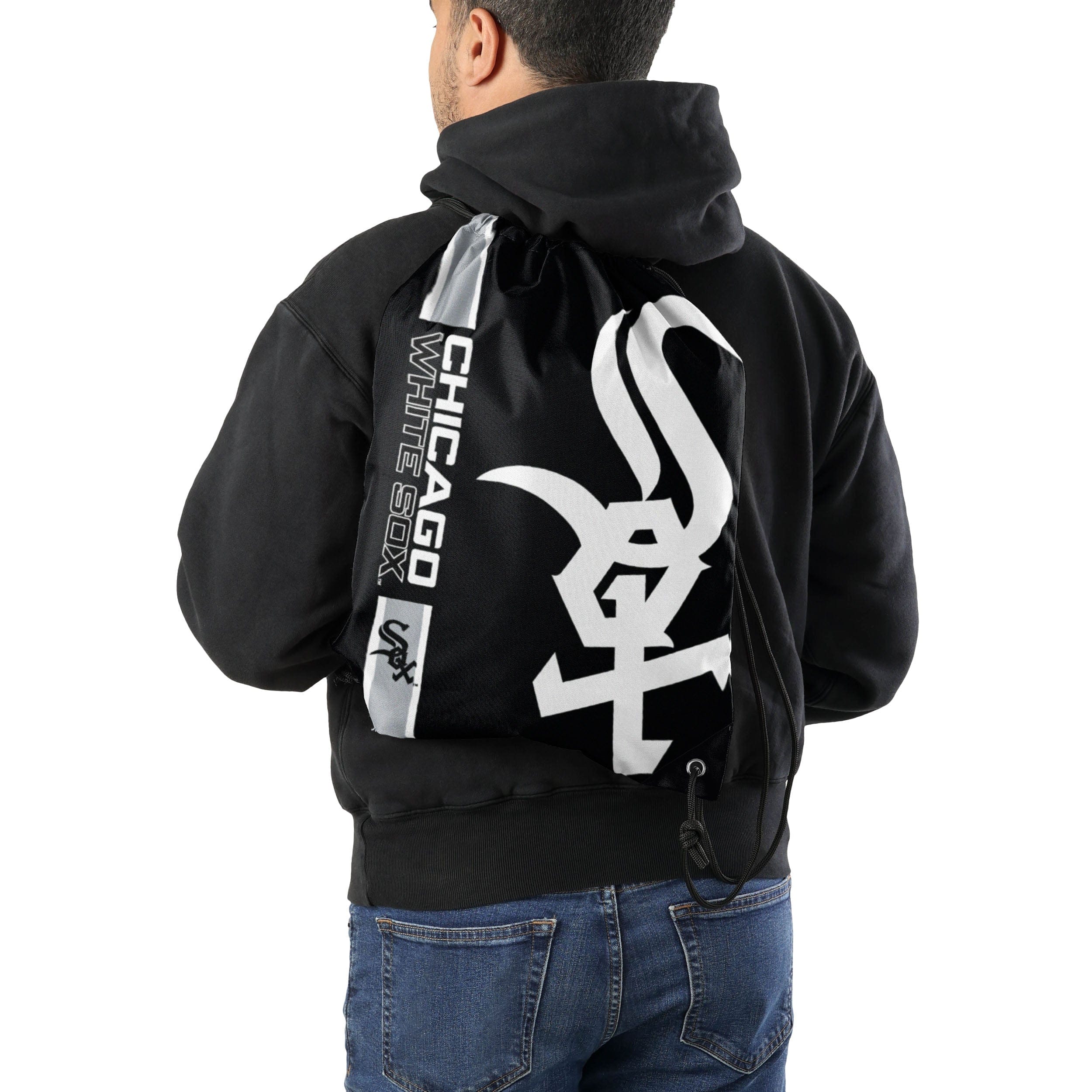 Chicago White Sox MLB Big Logo Drawstring Backpack - Image 2