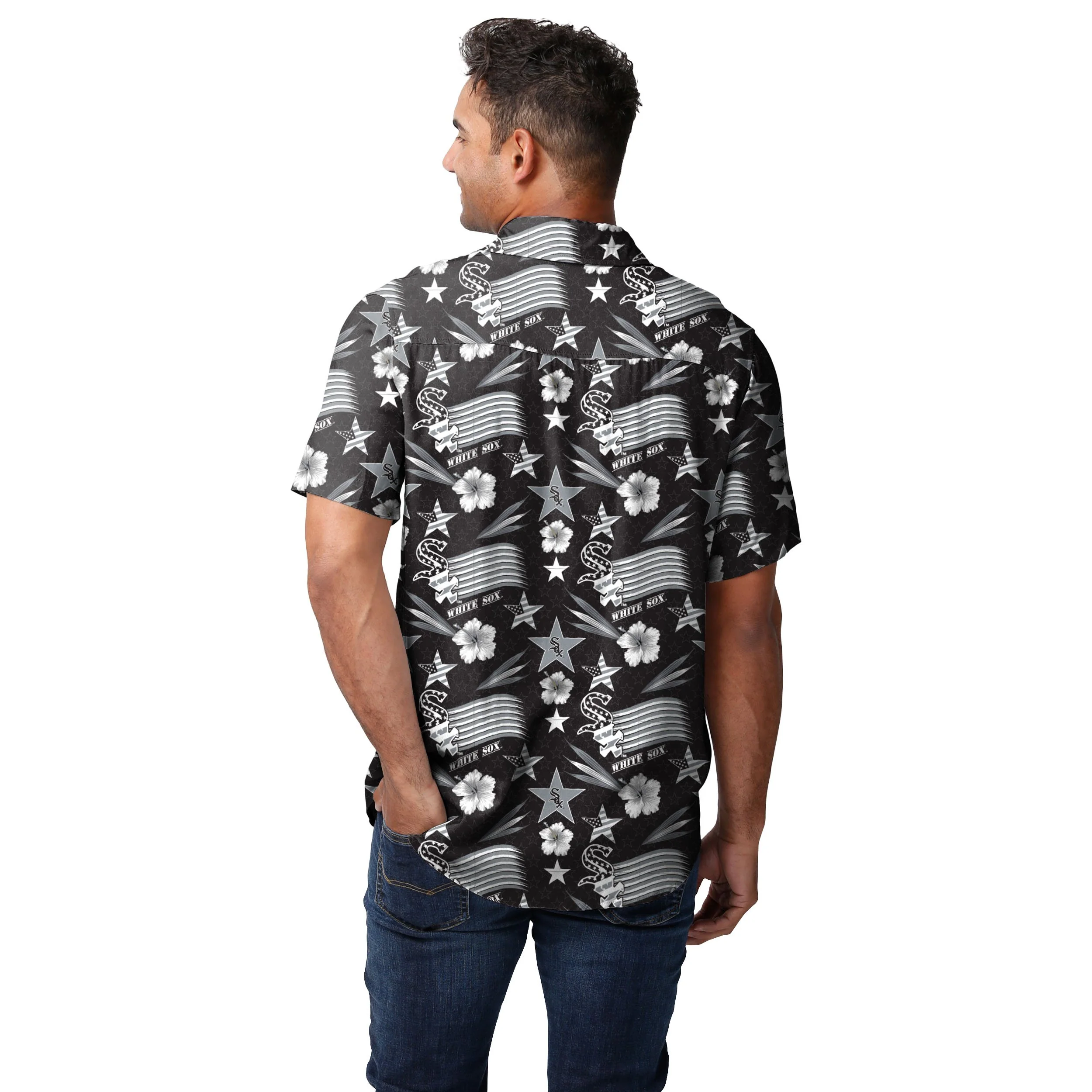 Chicago White Sox MLB Mens Americana Button Up Shirt - Image 3