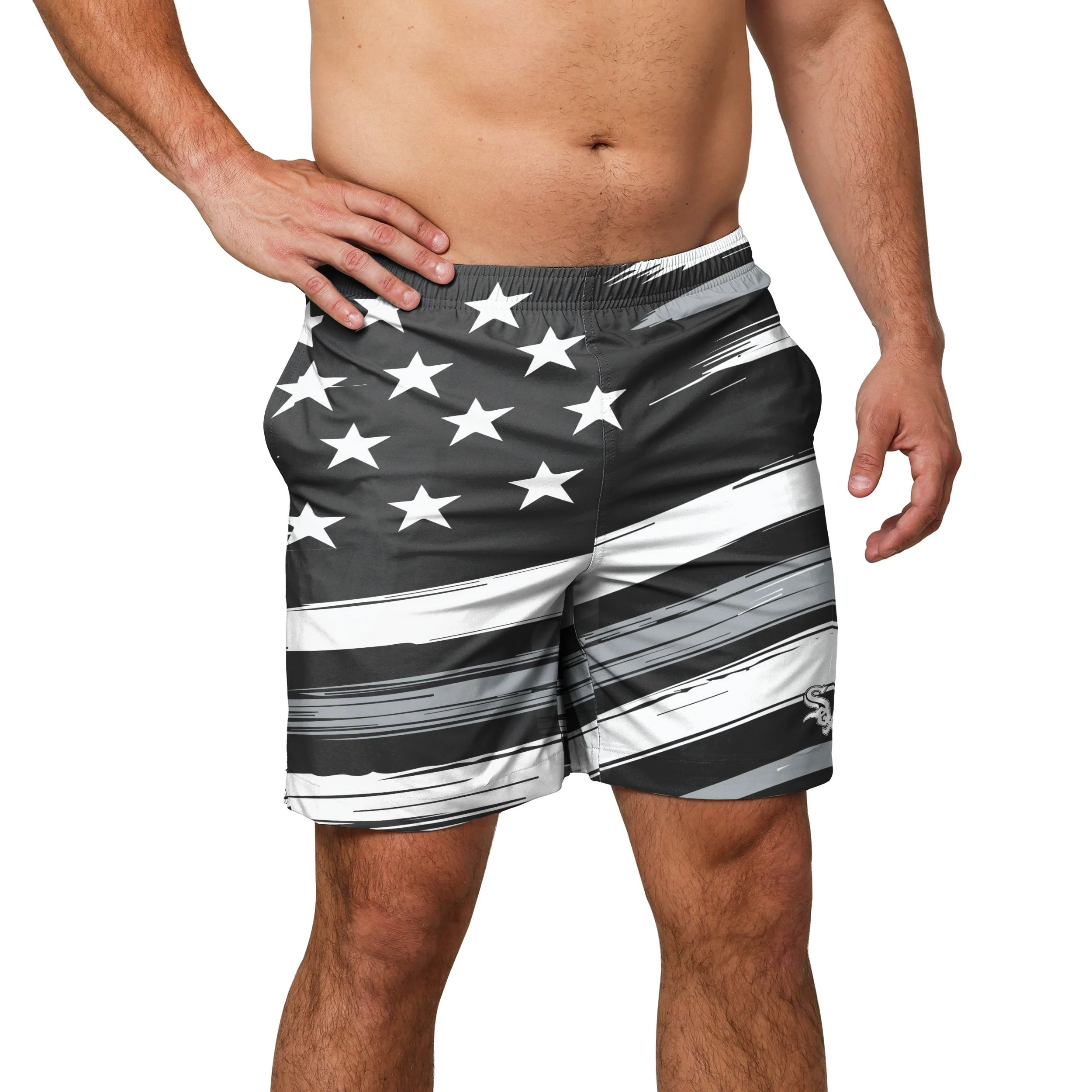 Chicago White Sox MLB Mens Americana Swimming Trunks - Image 2