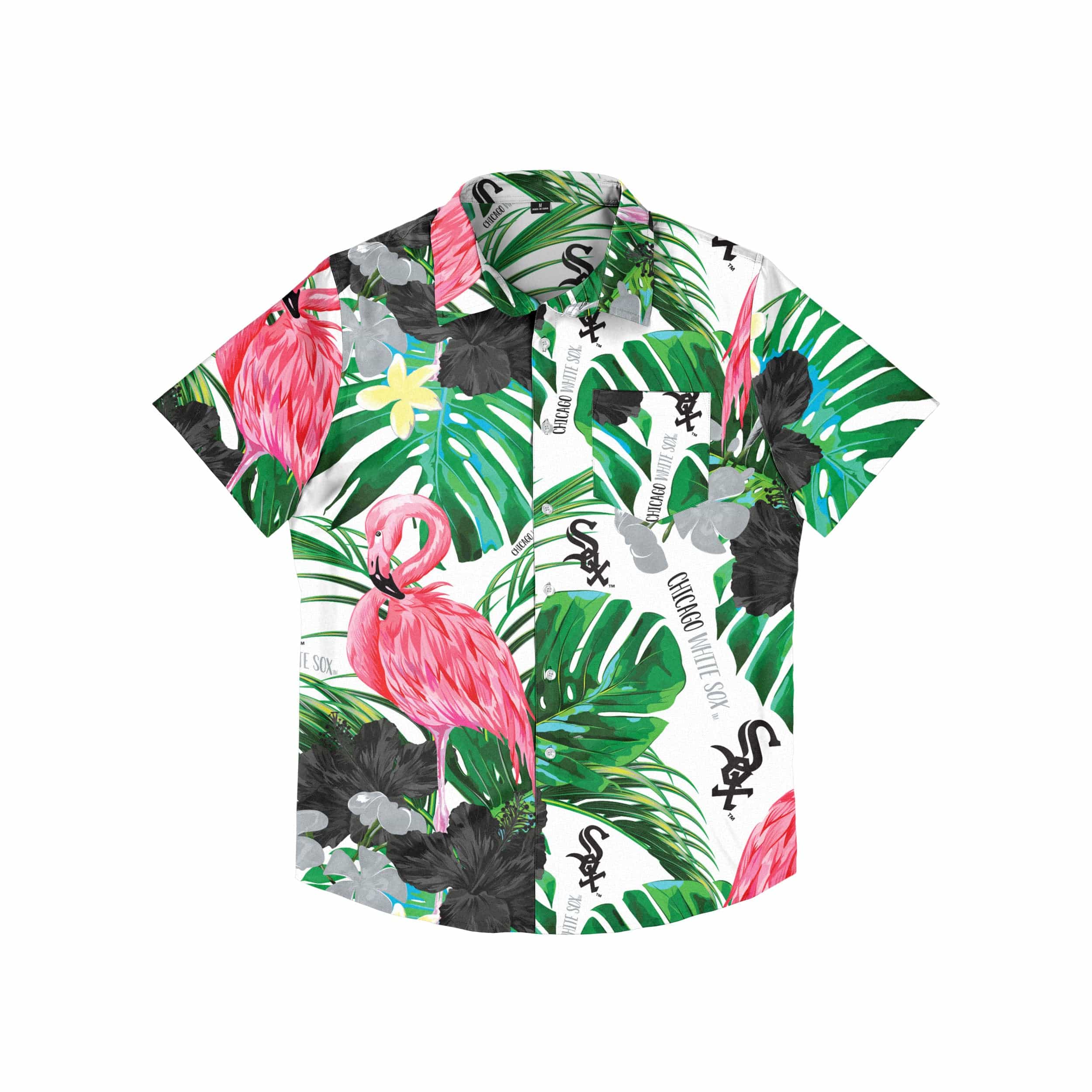 Chicago White Sox MLB Mens Flamingo Button Up Shirt