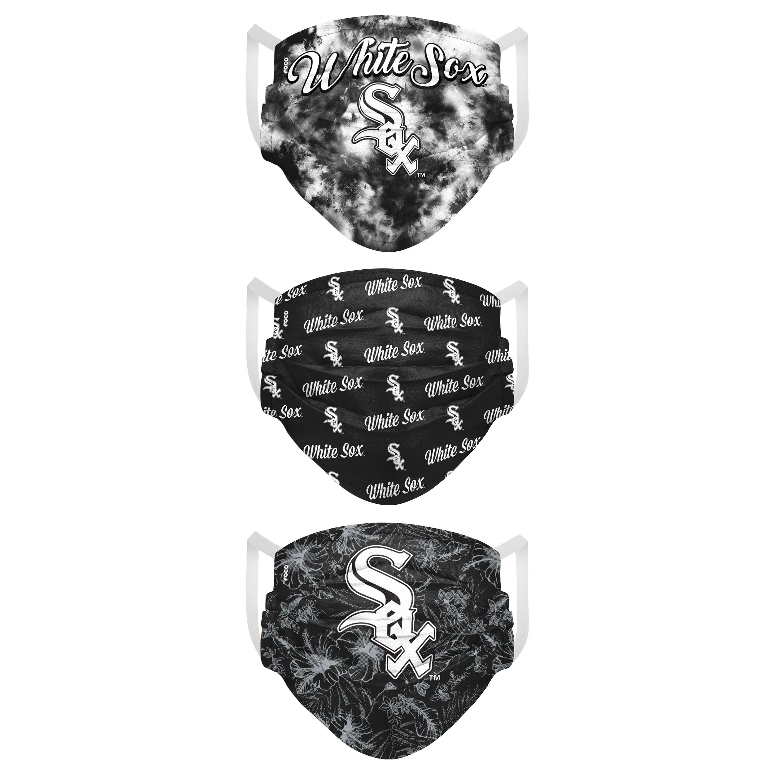 Chicago White Sox MLB Womens Matchday 3 Pack Face Cover - Image 2
