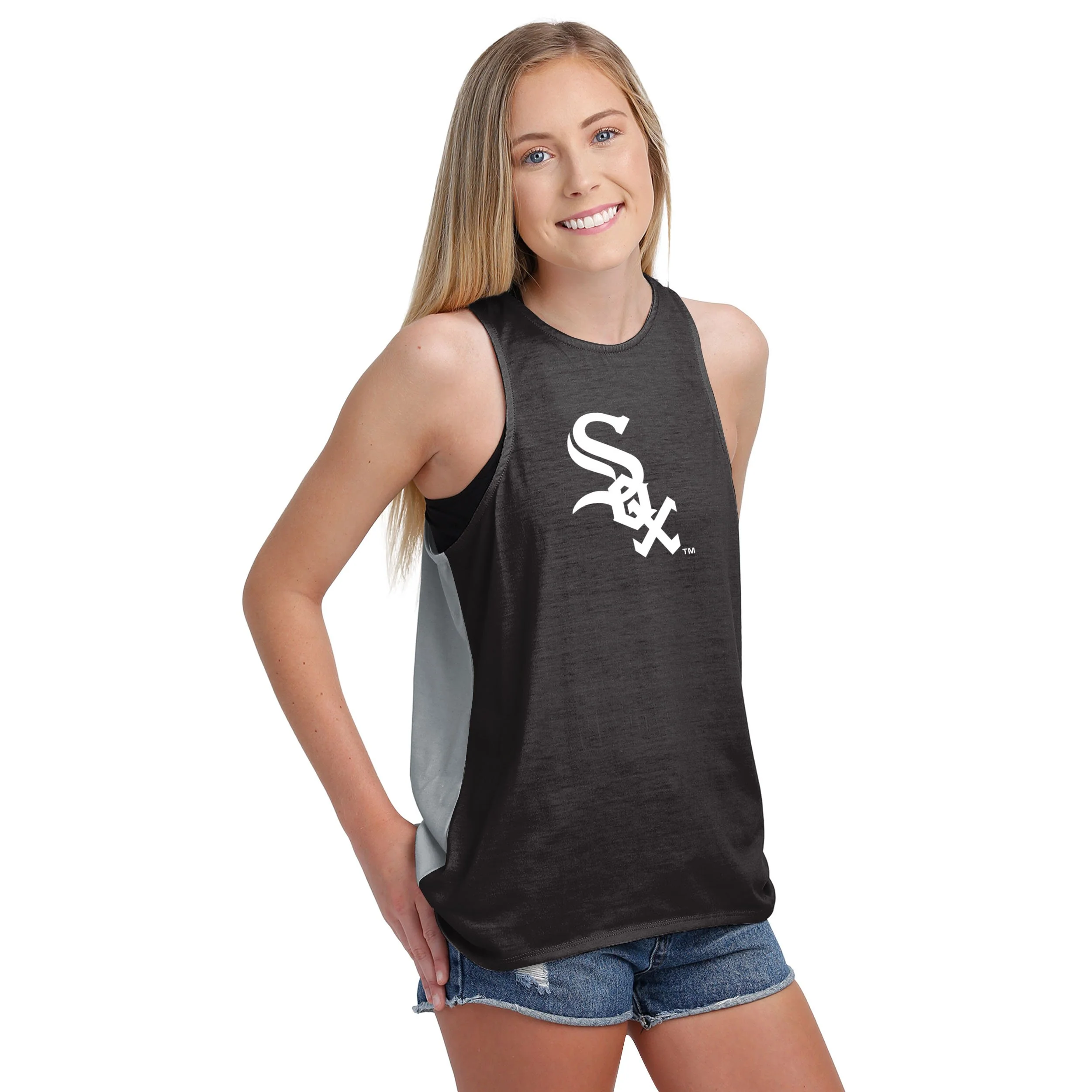 Chicago White Sox MLB Womens Tie-Breaker Sleeveless Top - Image 2