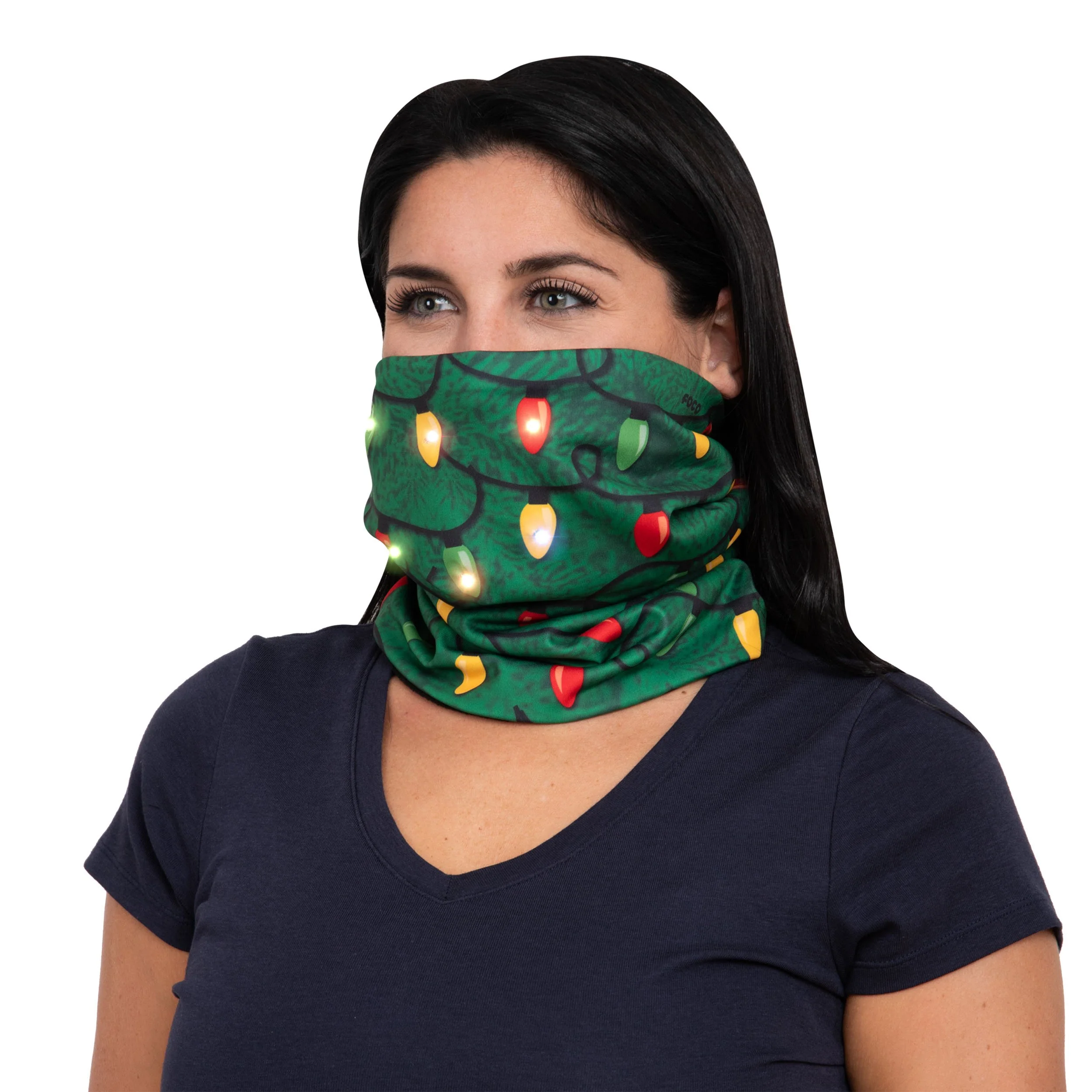 Christmas Lights Light Up Gaiter Scarf - Image 3