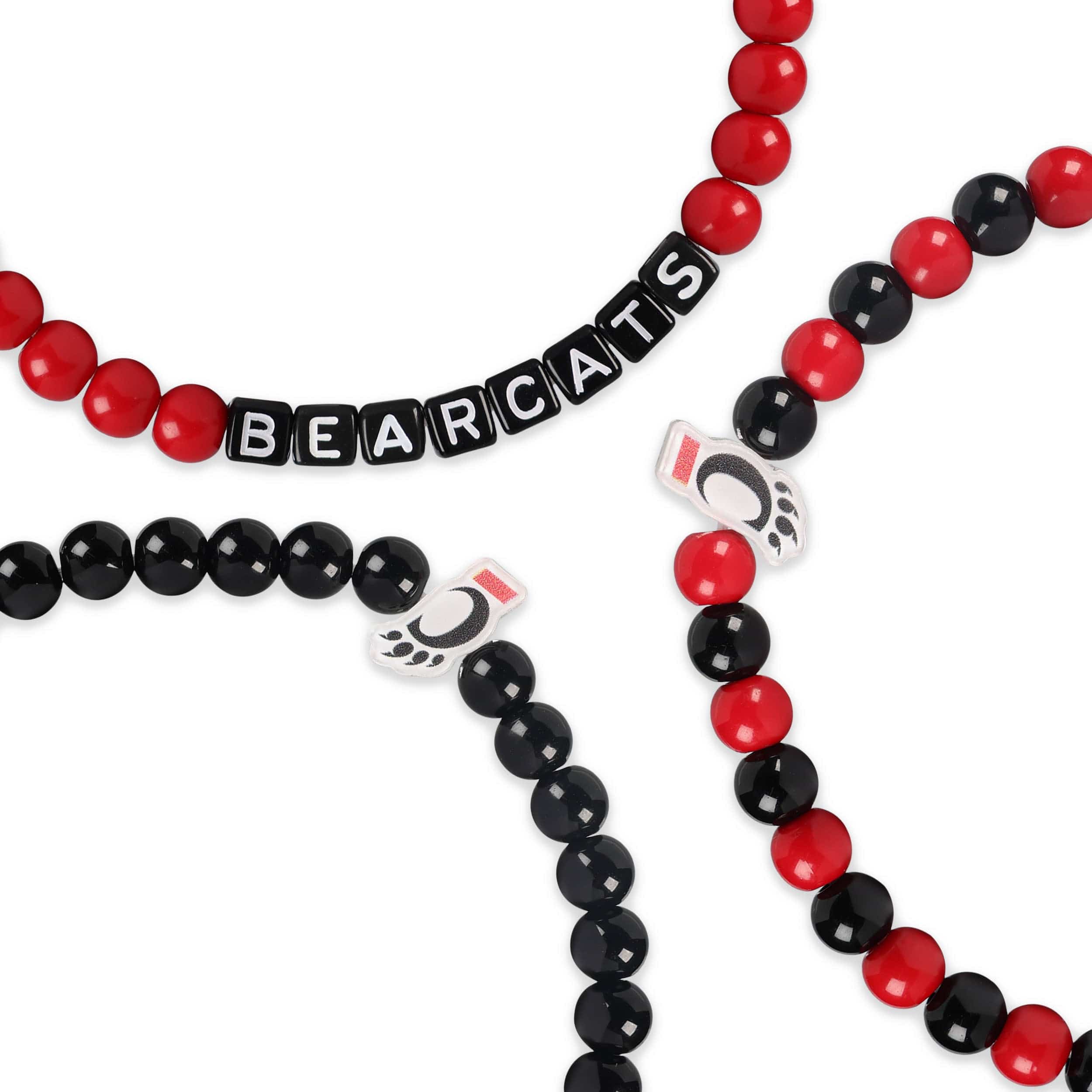 Cincinnati Bearcats NCAA 3 Pack Beaded Friendship Bracelet - Image 2