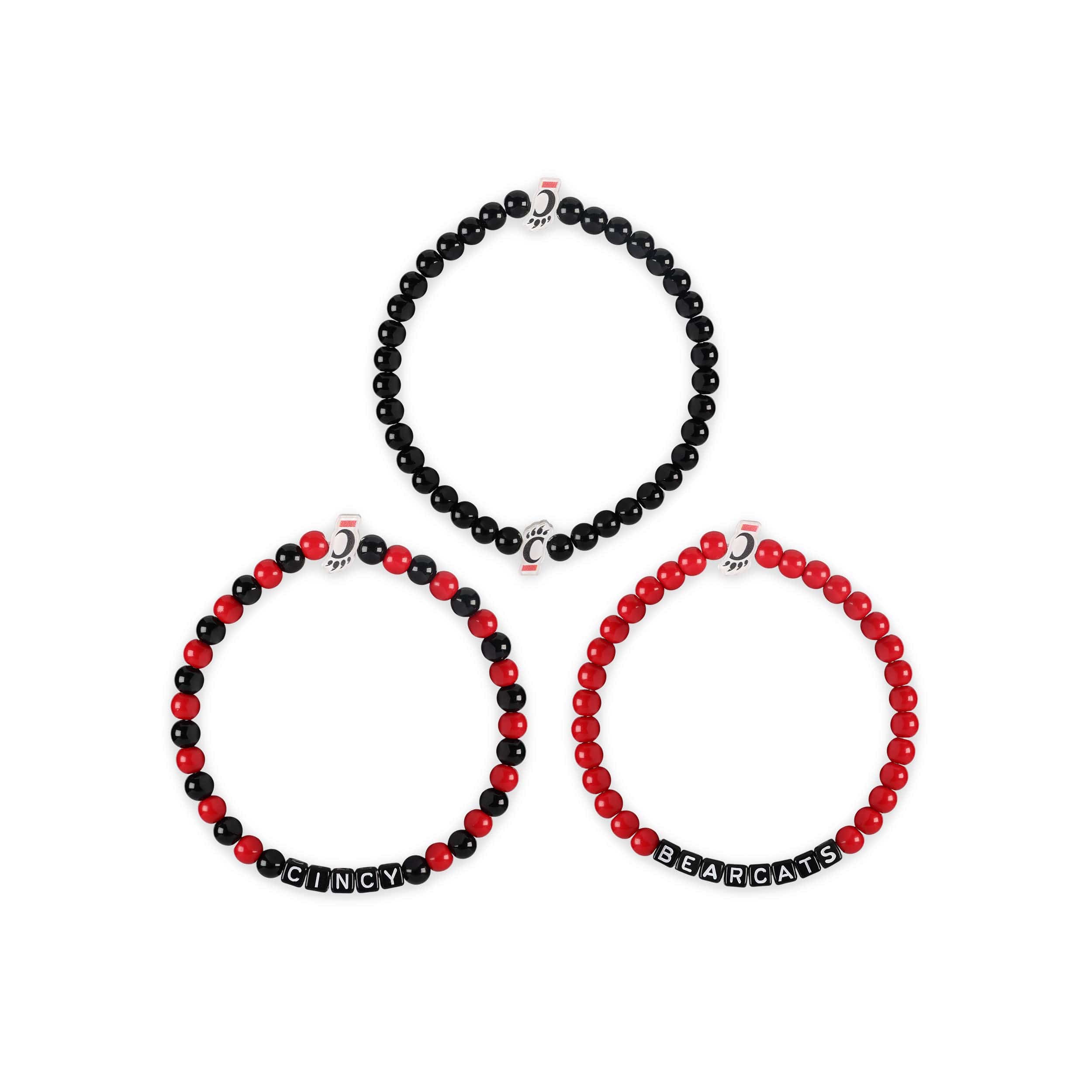 Cincinnati Bearcats NCAA 3 Pack Beaded Friendship Bracelet - Image 3