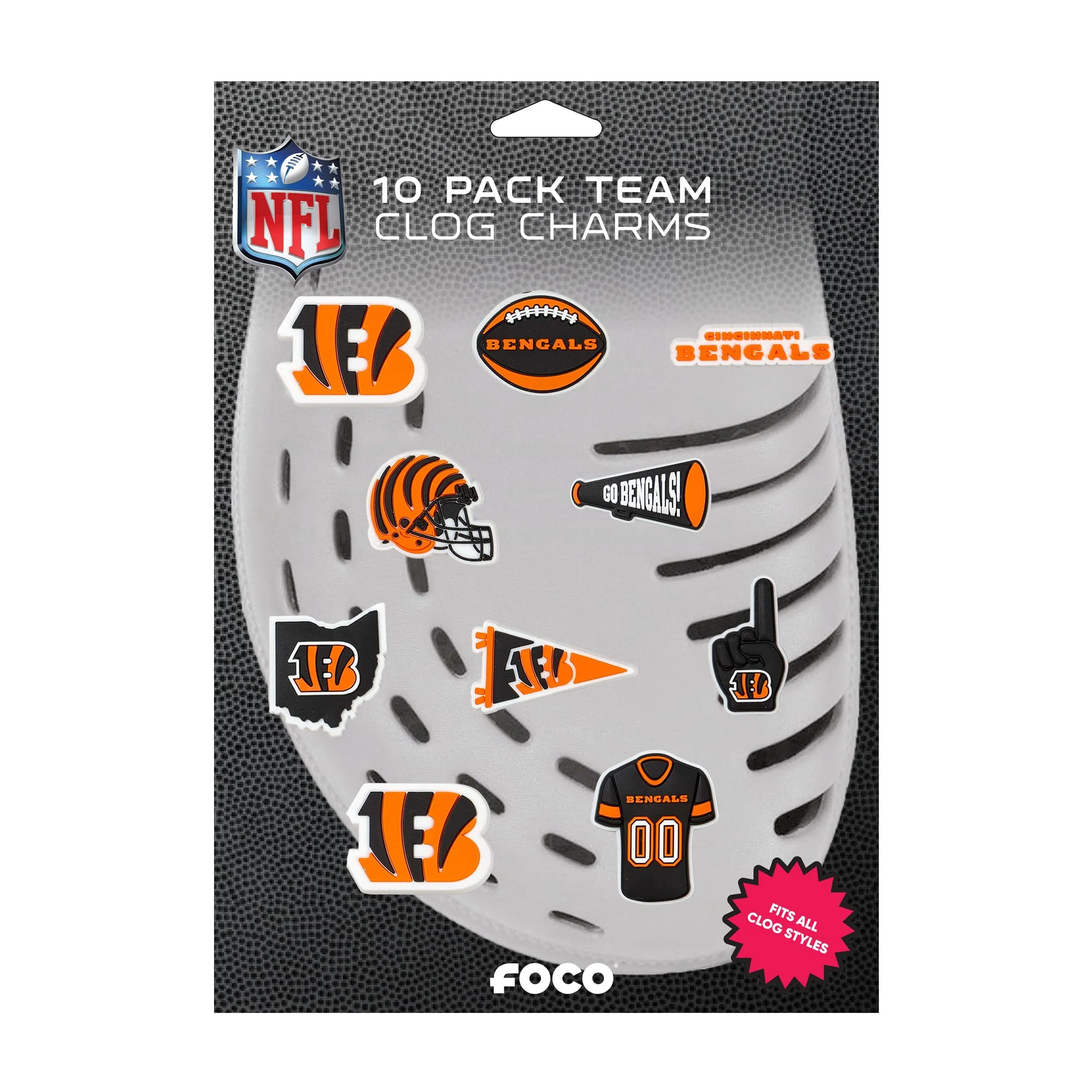 Cincinnati Bengals NFL 10 Pack Team Clog Charms - Image 5