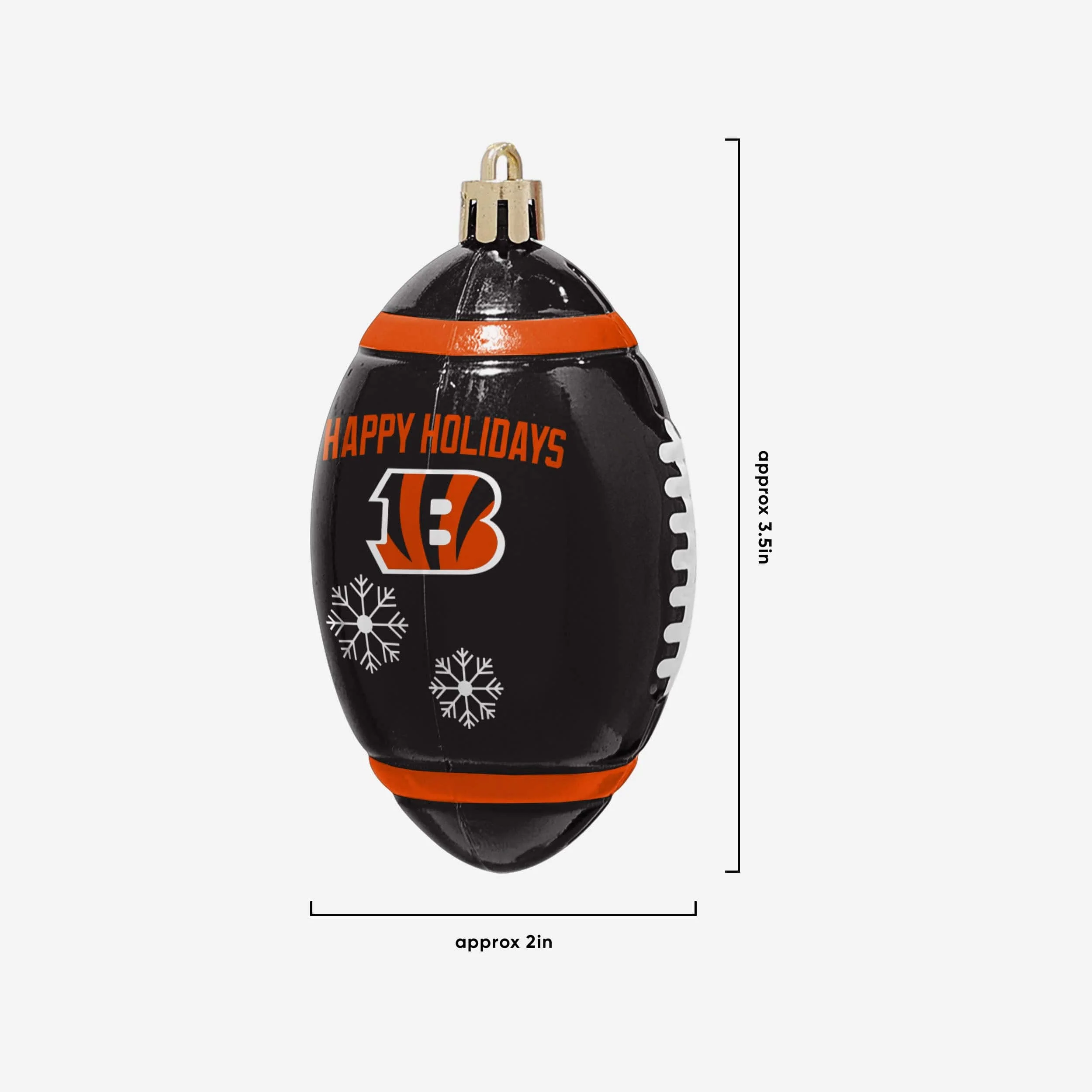 Cincinnati Bengals NFL 12 Pack Football Ornament Set - Image 3