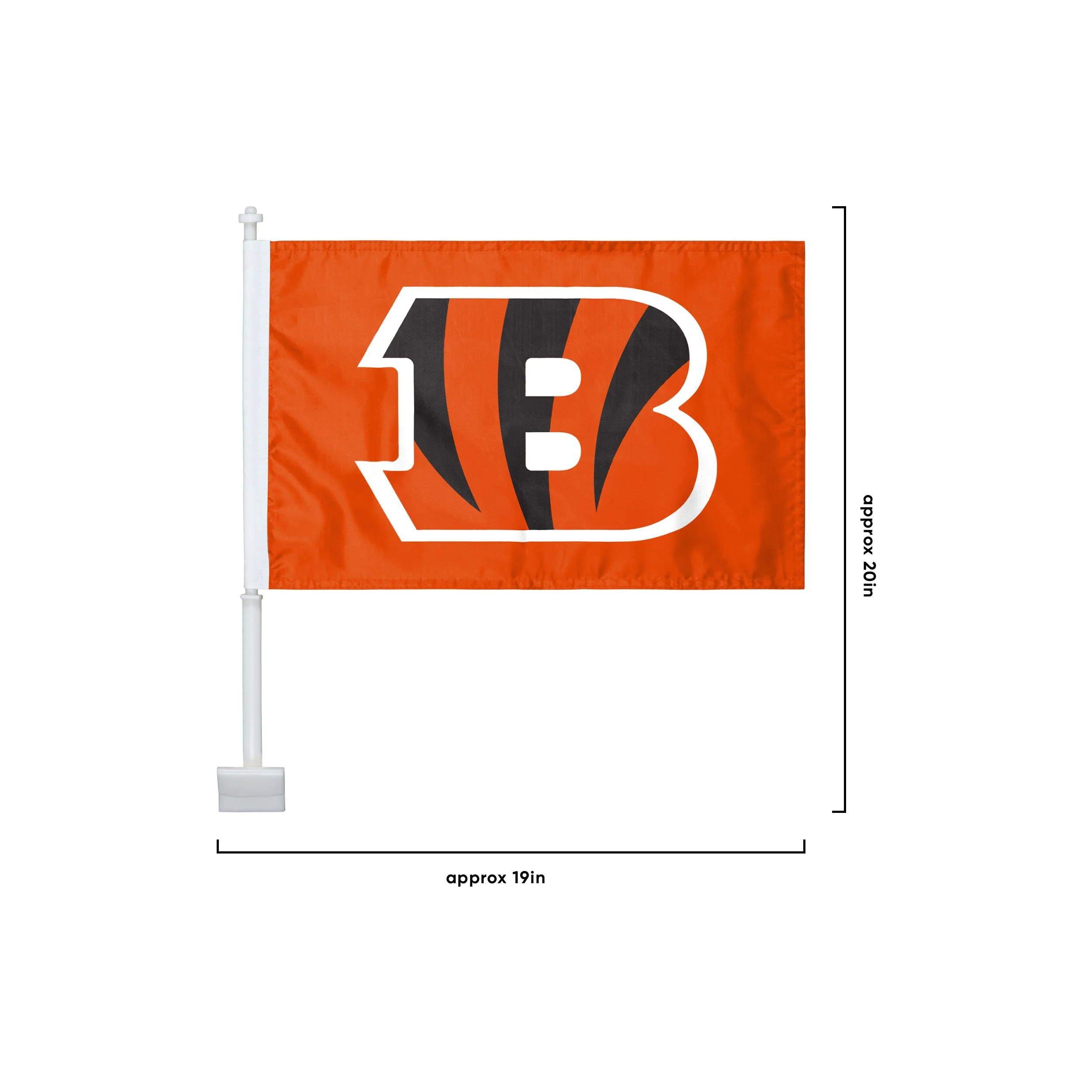 Cincinnati Bengals NFL 2 Pack Solid Car Flag - Image 3
