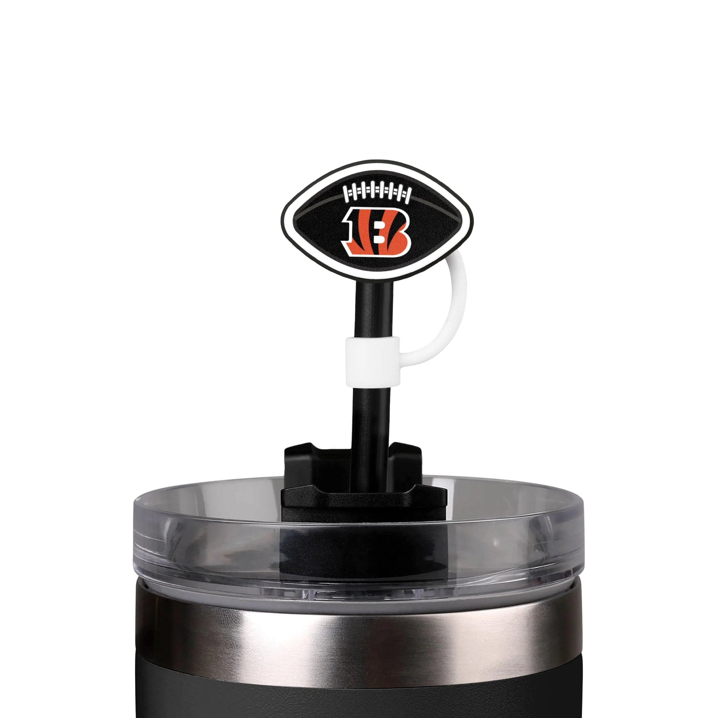 Cincinnati Bengals NFL 3 Pack Primary Logo Straw Toppers - Image 2