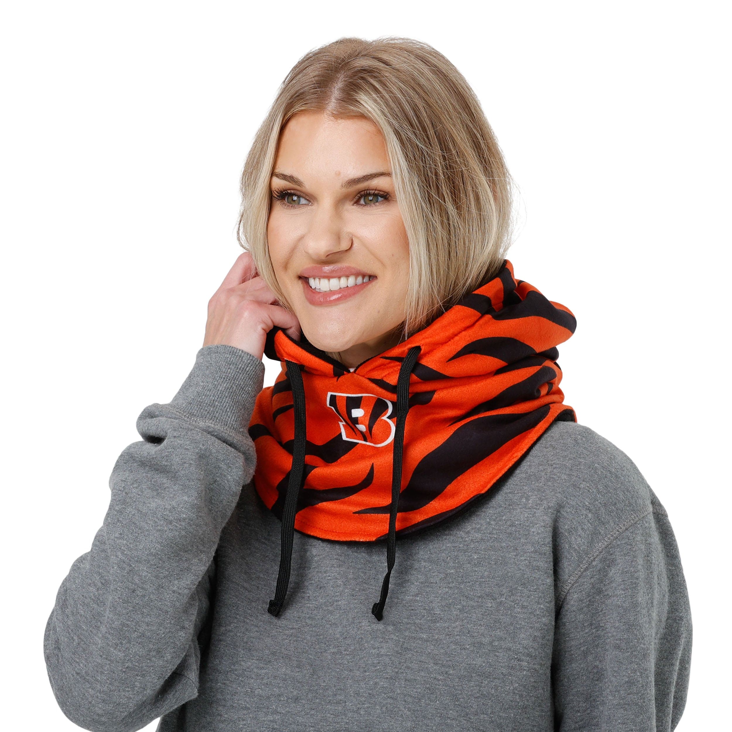 Cincinnati Bengals NFL Alternate Team Color Drawstring Hooded Gaiter - Image 4