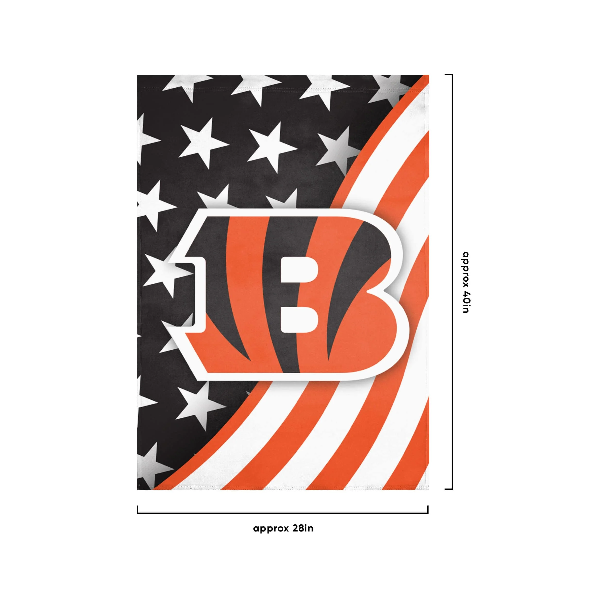 Cincinnati Bengals NFL Americana Vertical Flag - Image 3