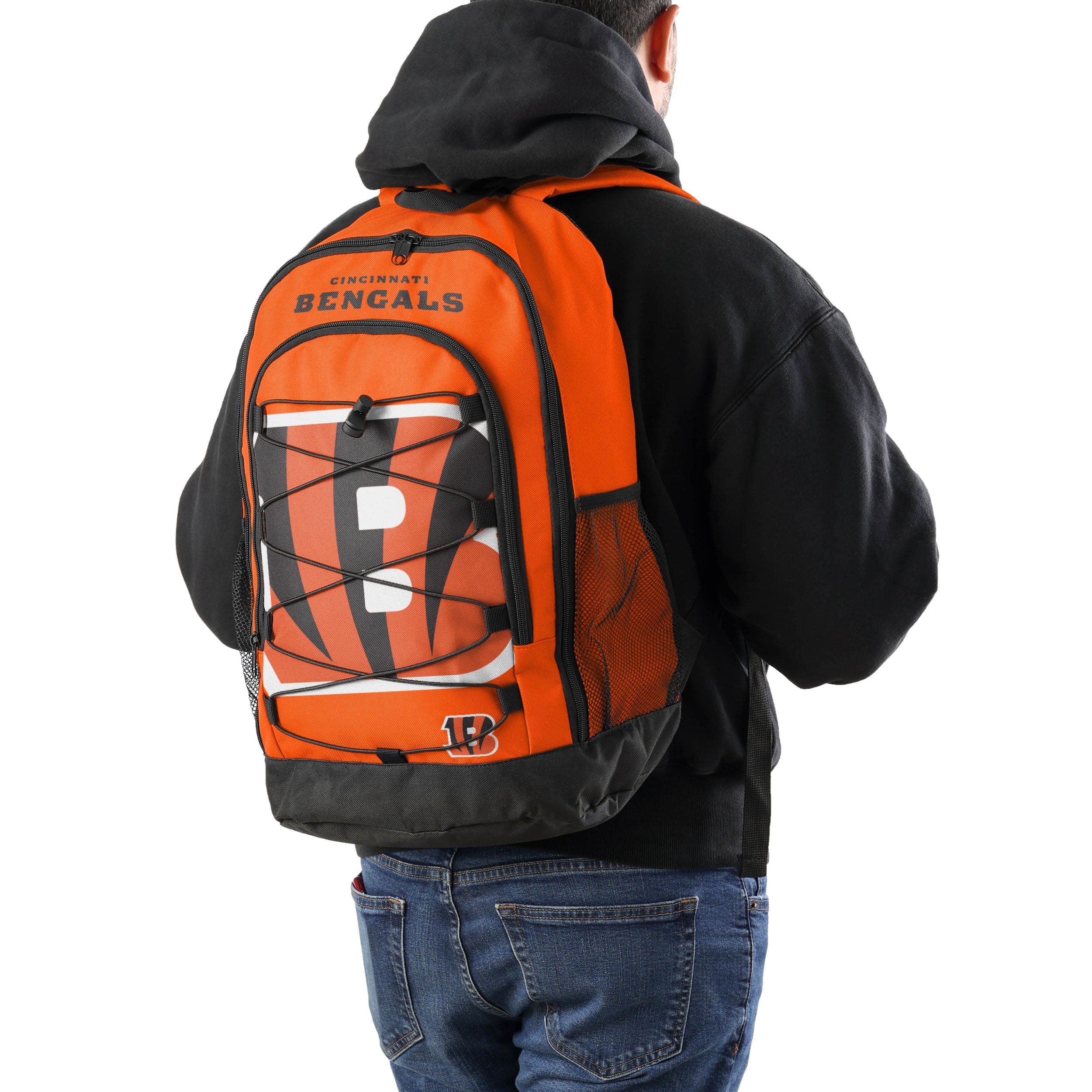Cincinnati Bengals NFL Big Logo Bungee Backpack - Image 4