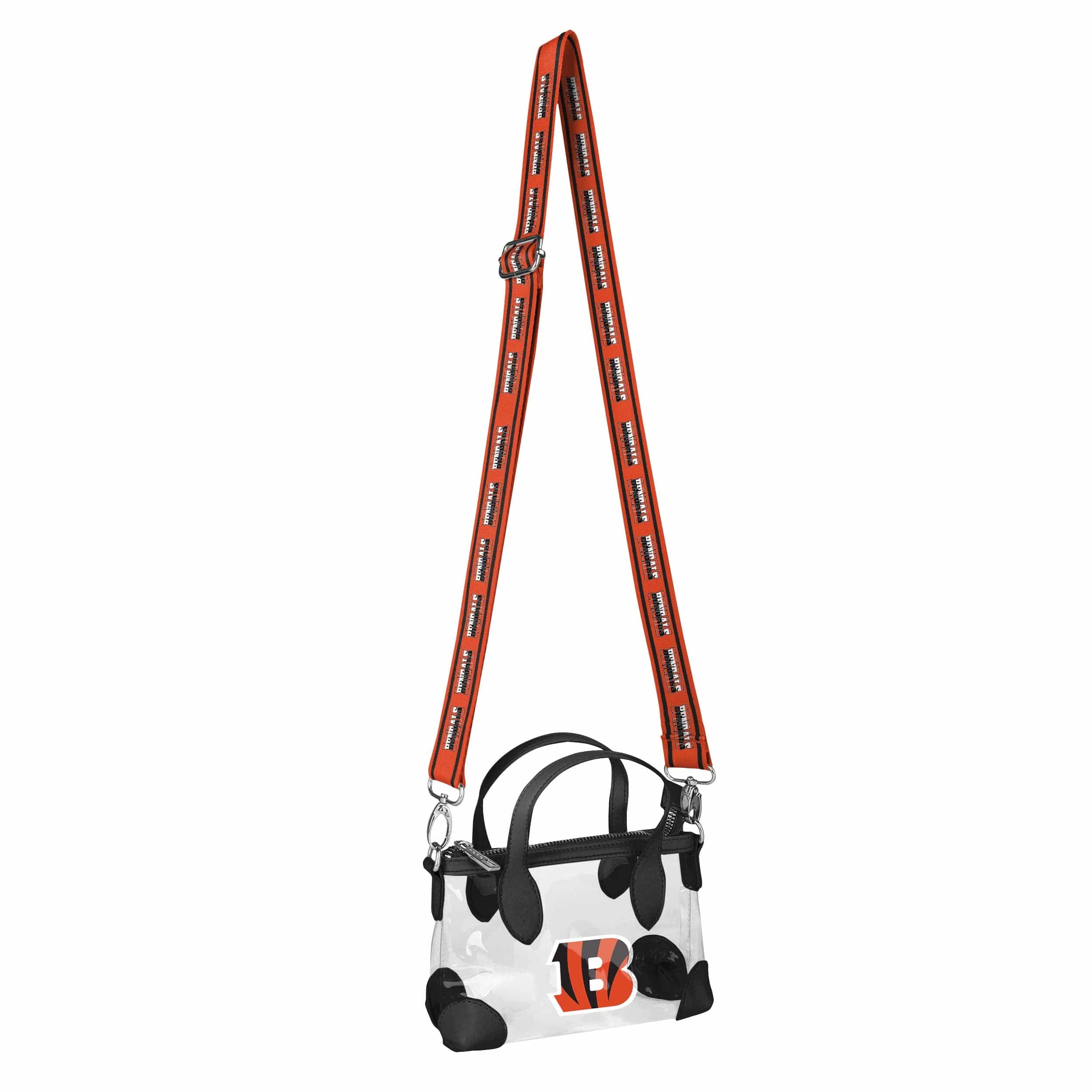 Cincinnati Bengals NFL Big Logo Clear Crossbody Mini Purse - Image 3