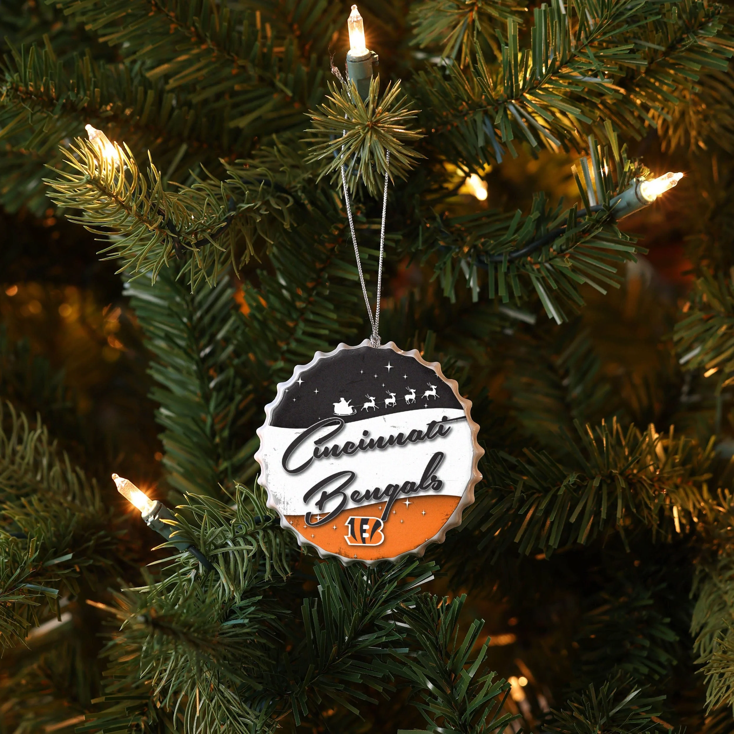 Cincinnati Bengals NFL Bottlecap Sign Ornament - Image 3