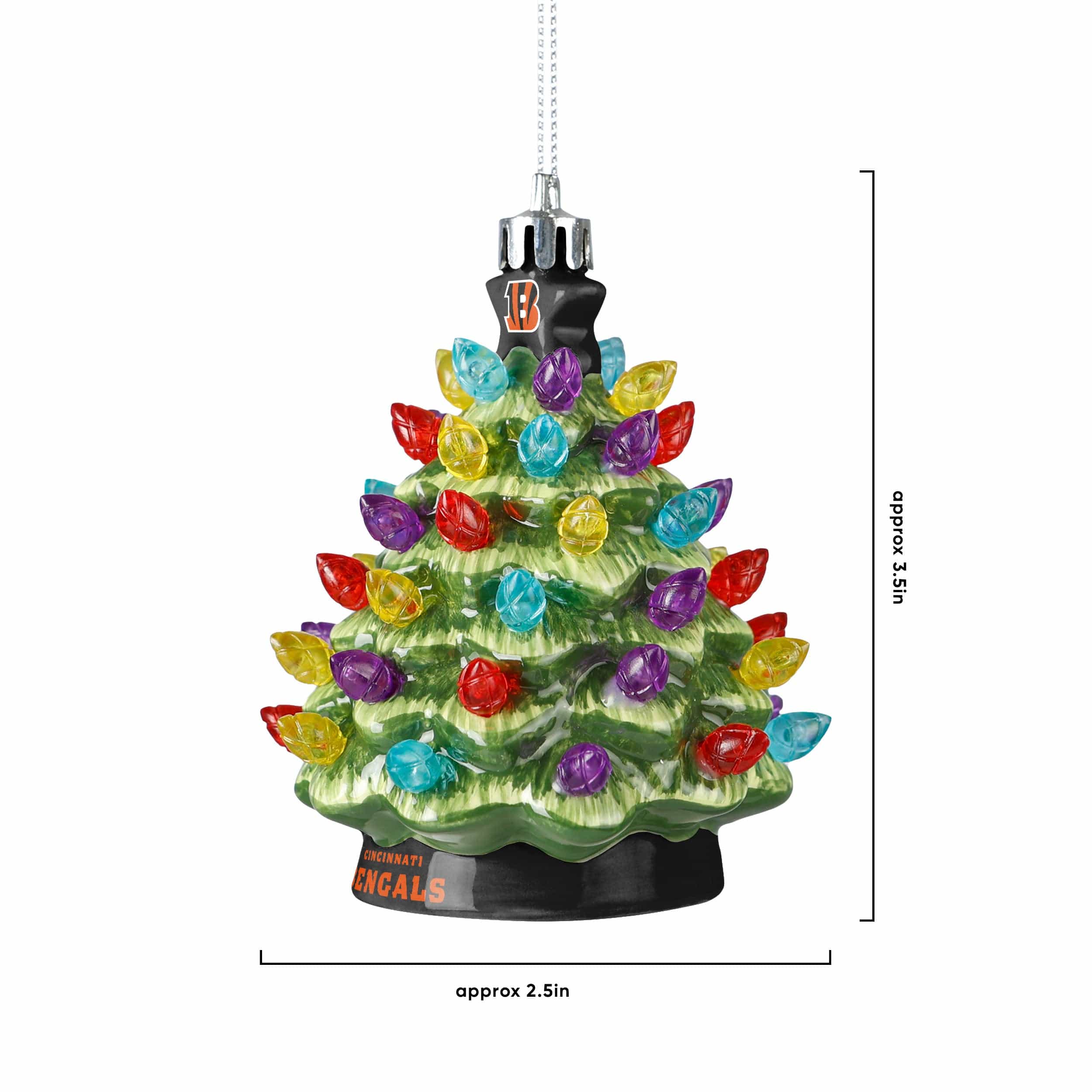 Cincinnati Bengals NFL Ceramic Tree Ornament - Image 3
