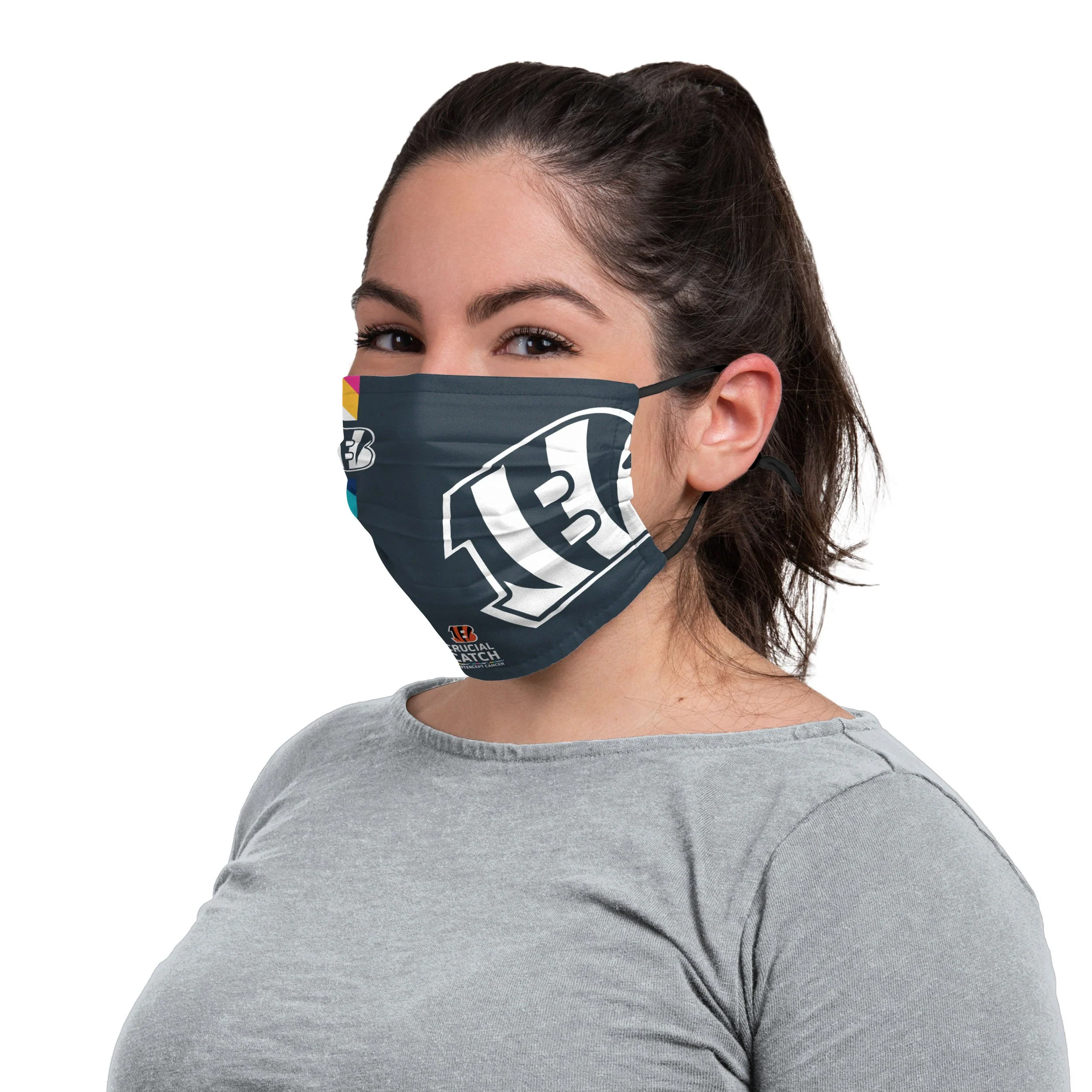 Cincinnati Bengals NFL Crucial Catch Adjustable Face Cover - Image 3