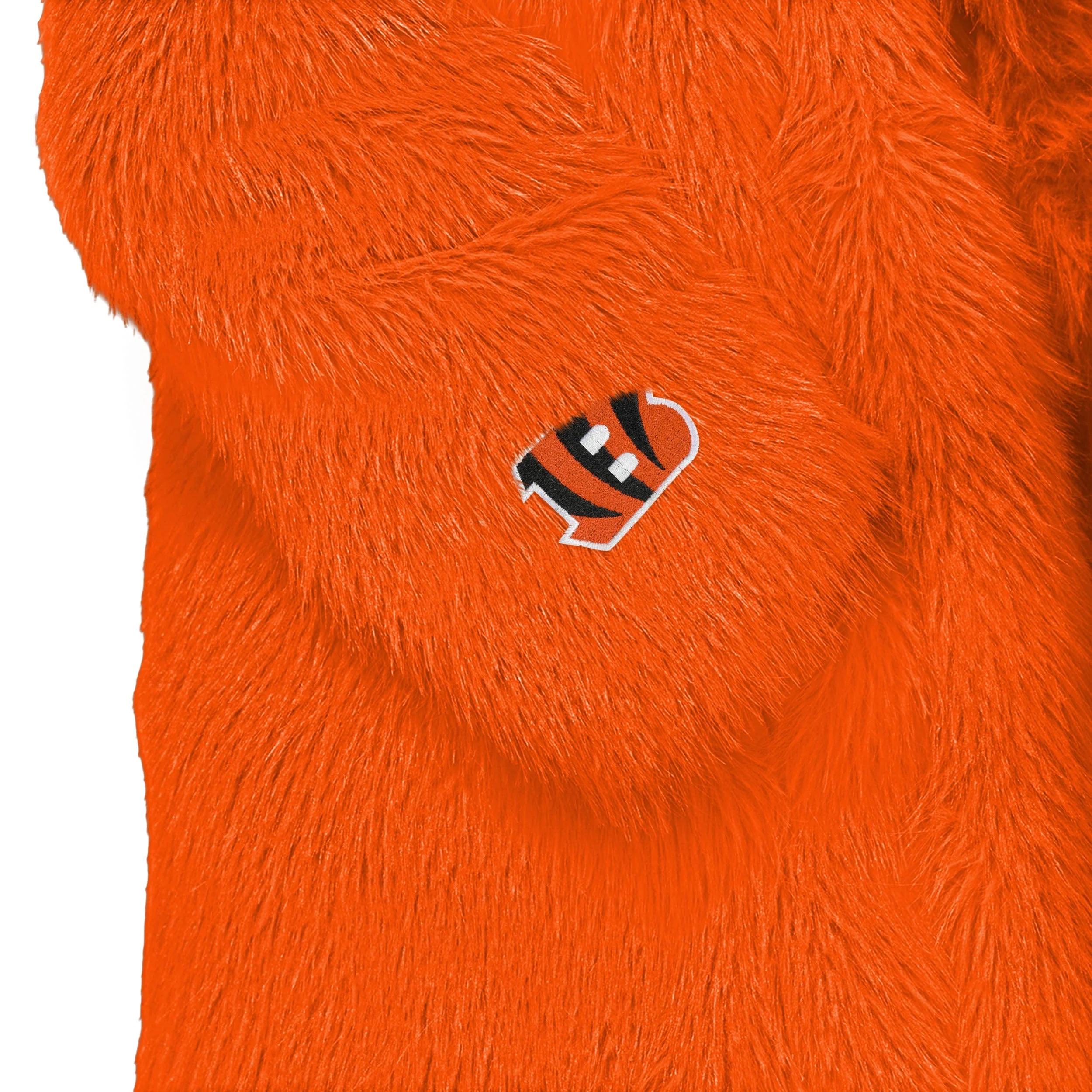 Cincinnati Bengals NFL Faux Fur Long Jacket - Image 3