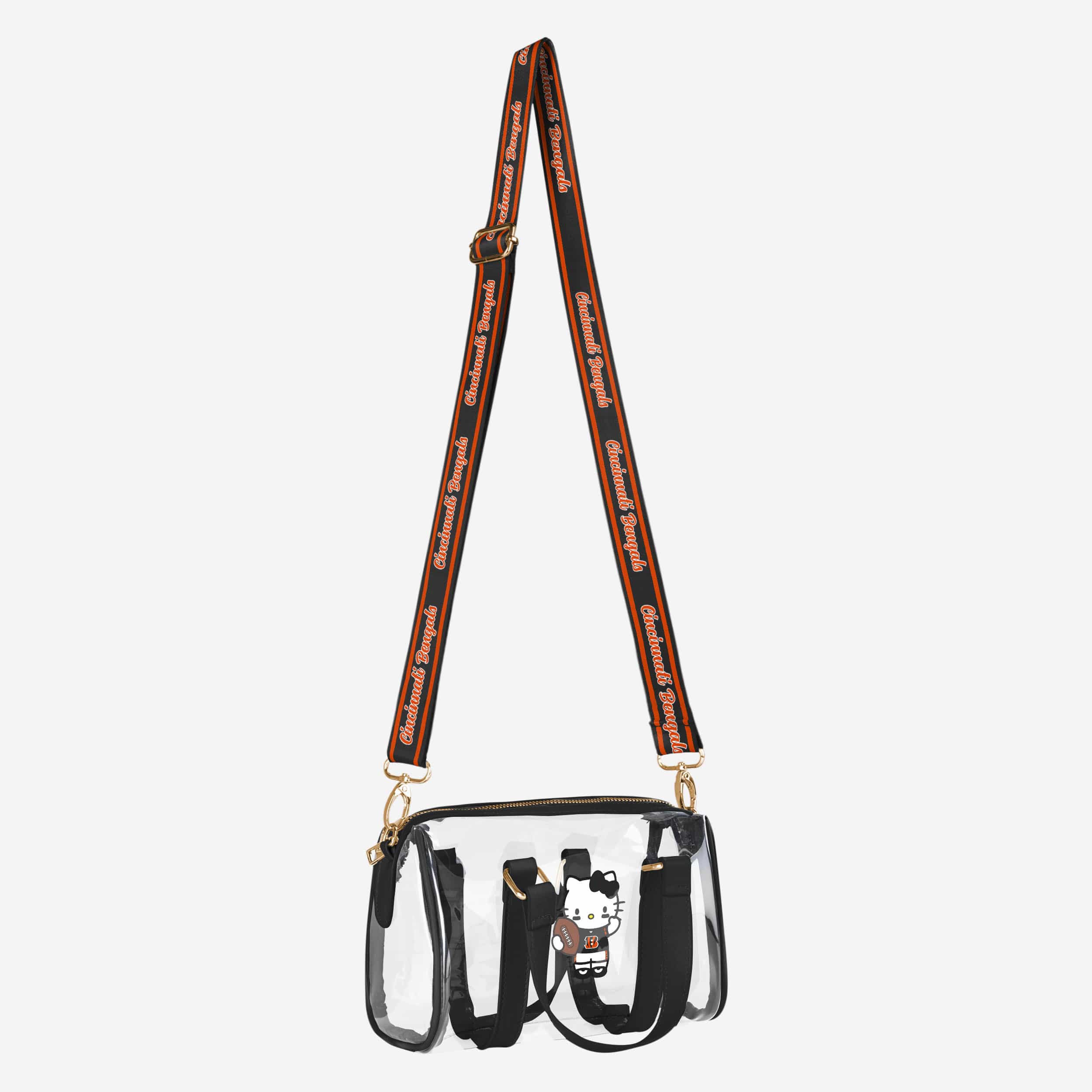 Cincinnati Bengals NFL Hello Kitty® Clear Barrel Bag - (PREORDER - SHIPS MID JULY) - Image 2