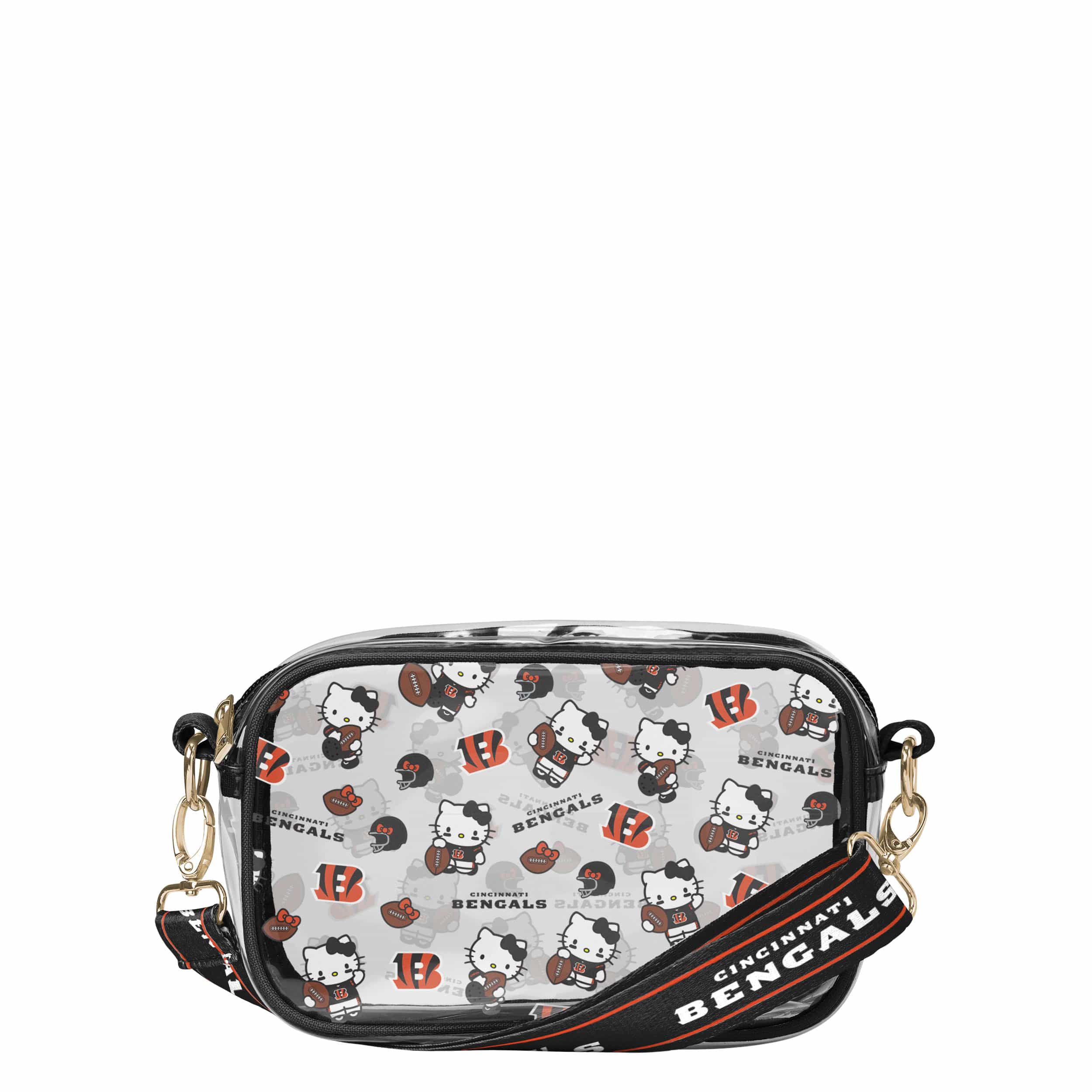 Cincinnati Bengals NFL Hello Kitty® Clear Crossbody Bag - (PREORDER - SHIPS MID JUNE)
