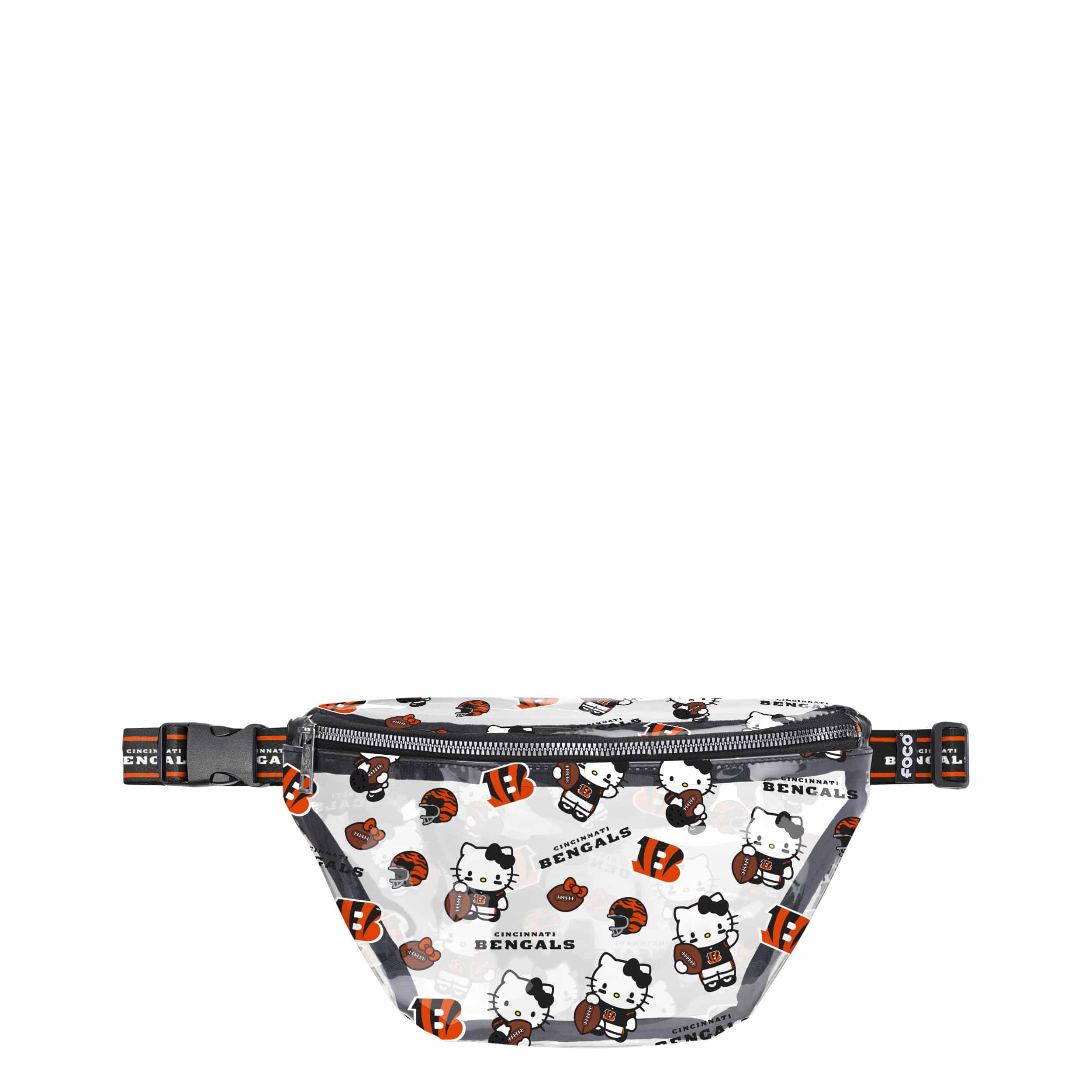 Cincinnati Bengals NFL Hello Kitty® Clear Fanny Pack (PREORDER - SHIPS MID JULY)