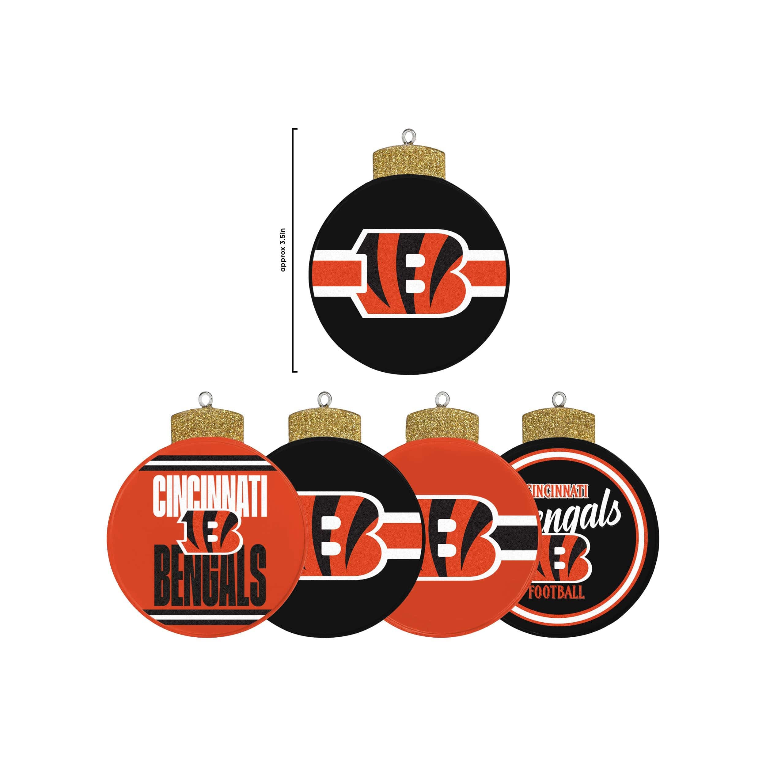 Cincinnati Bengals NFL Holiday 5 Pack Coaster Set - Image 5