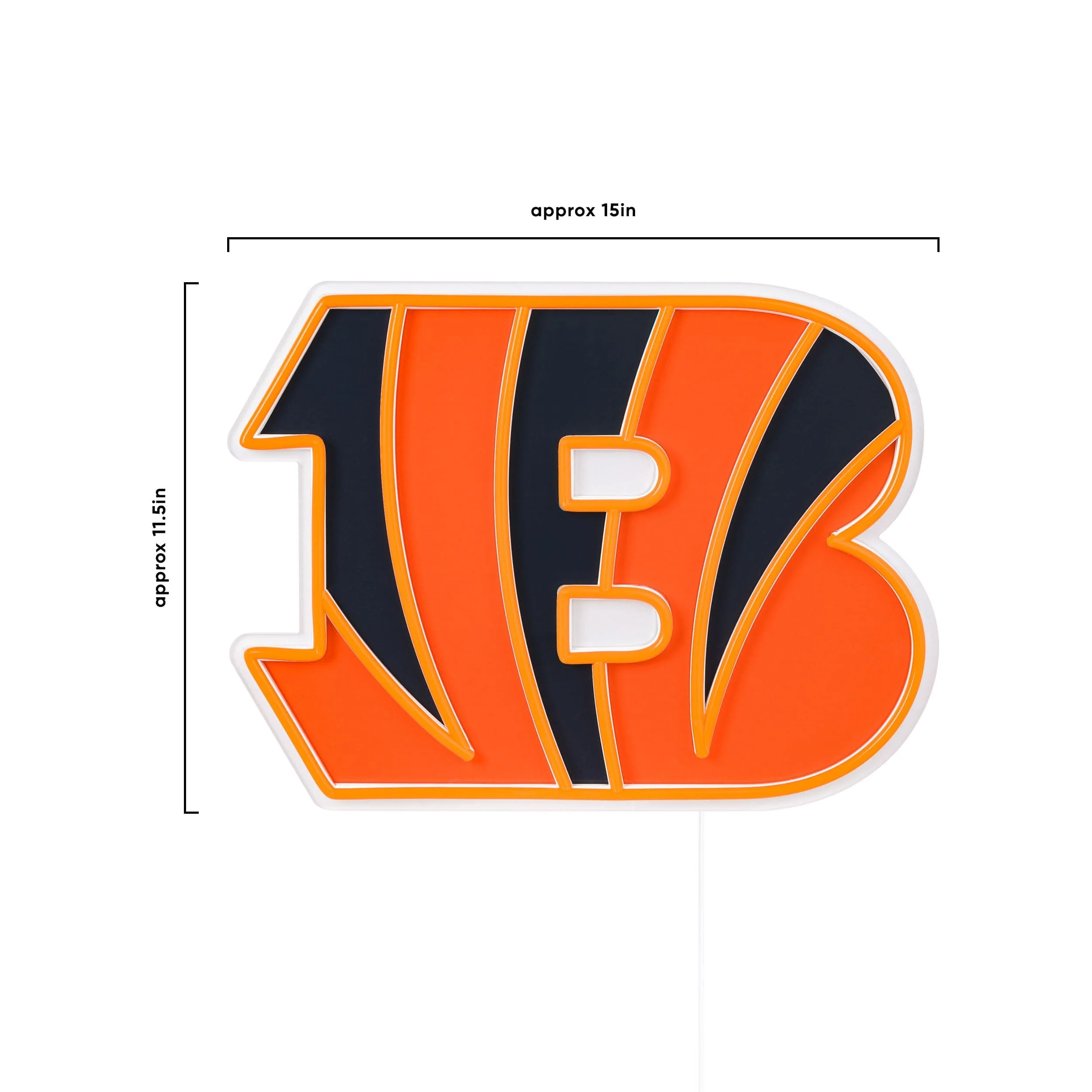 Cincinnati Bengals NFL LED Neon Light Up Team Logo Sign - Image 5
