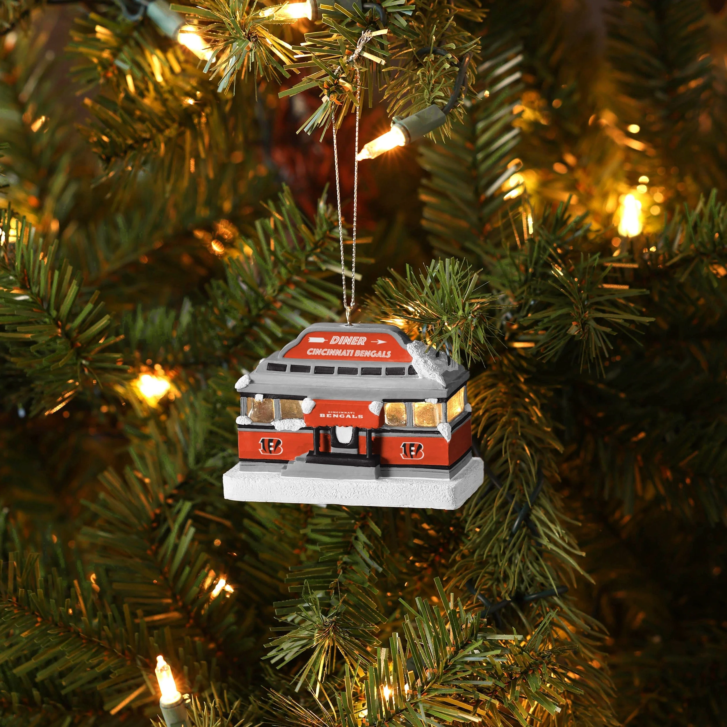 Cincinnati Bengals NFL Light Up Diner Ornament - Image 3
