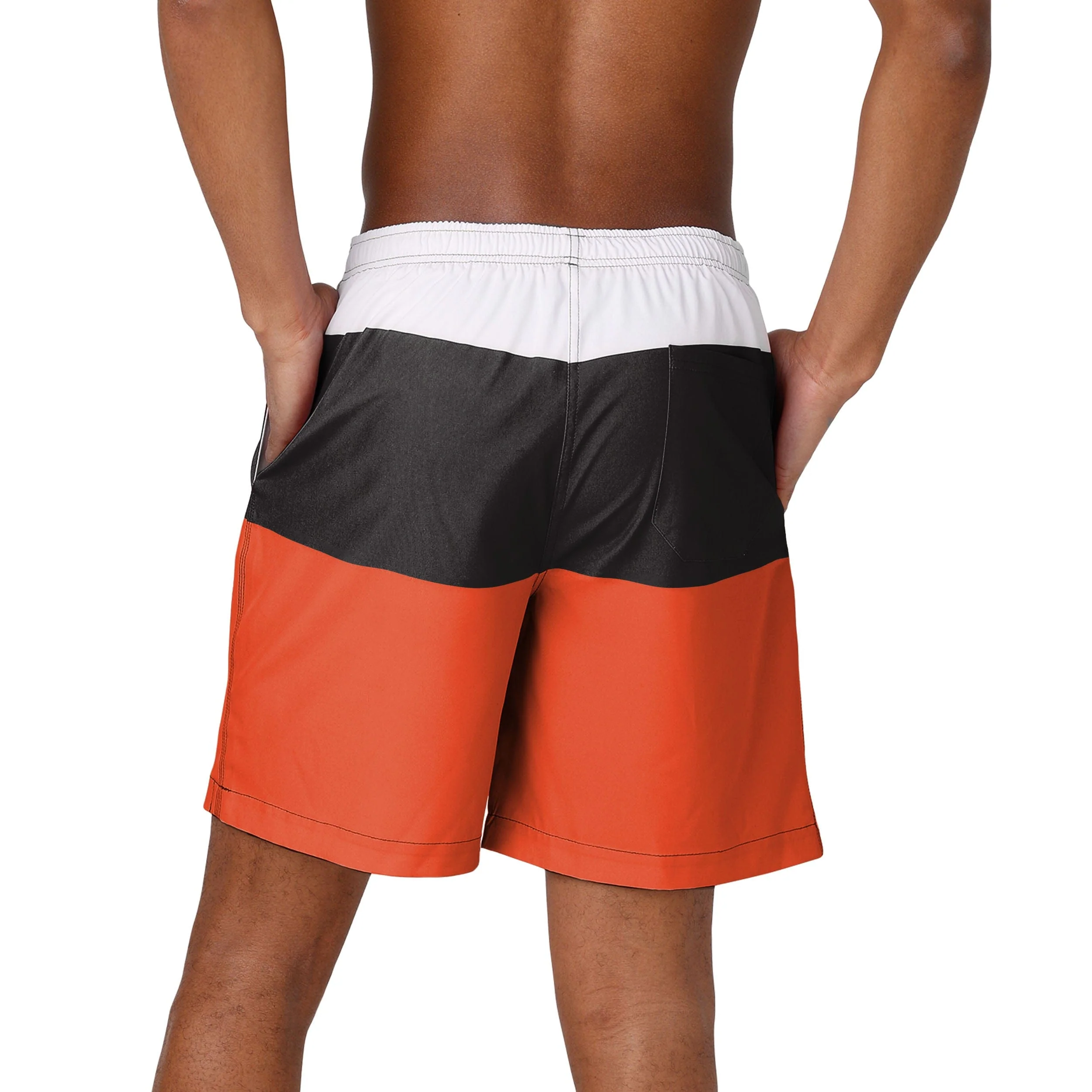 Cincinnati Bengals NFL Mens 3 Stripe Big Logo Swimming Trunks - Image 3