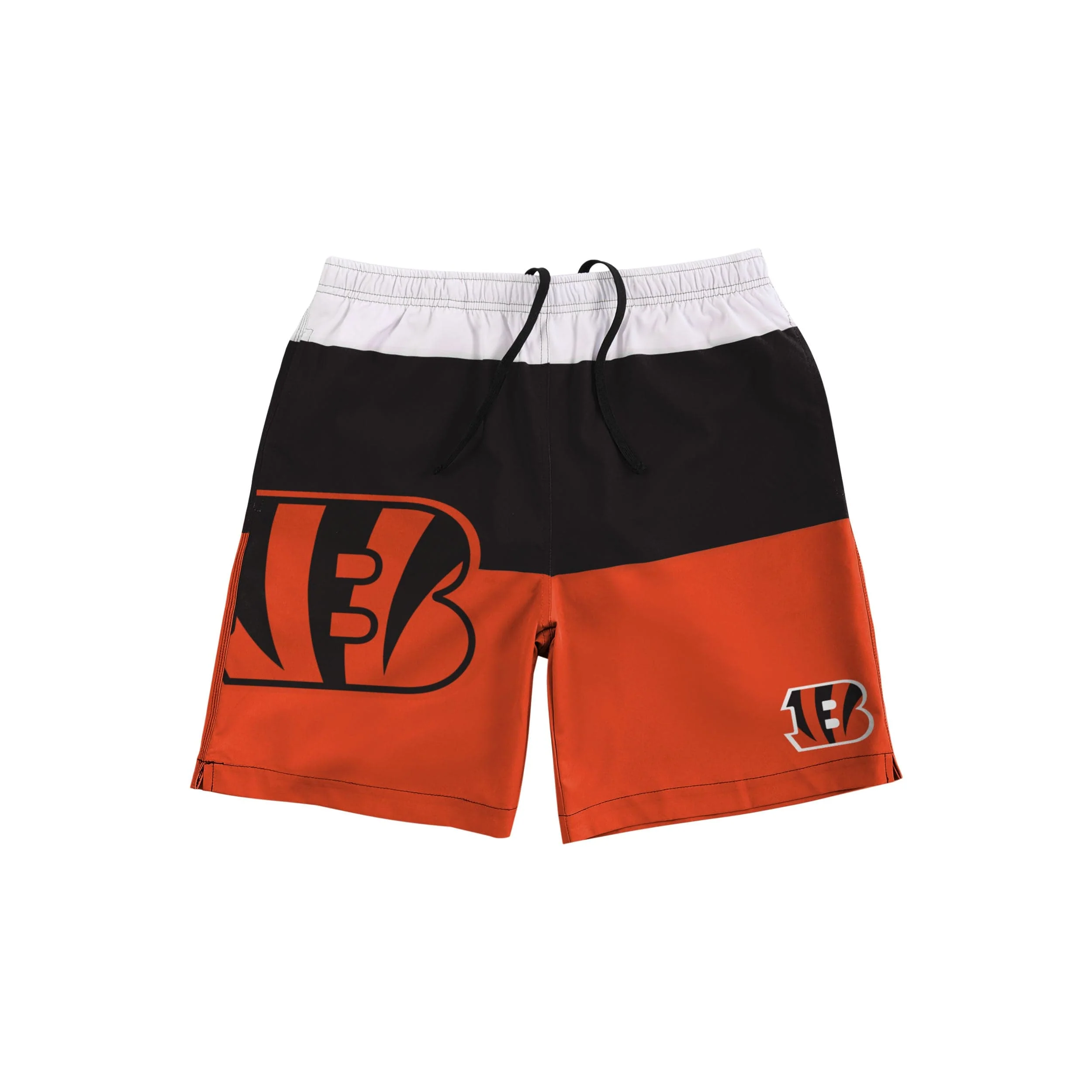 Cincinnati Bengals NFL Mens 3 Stripe Big Logo Swimming Trunks - Image 4