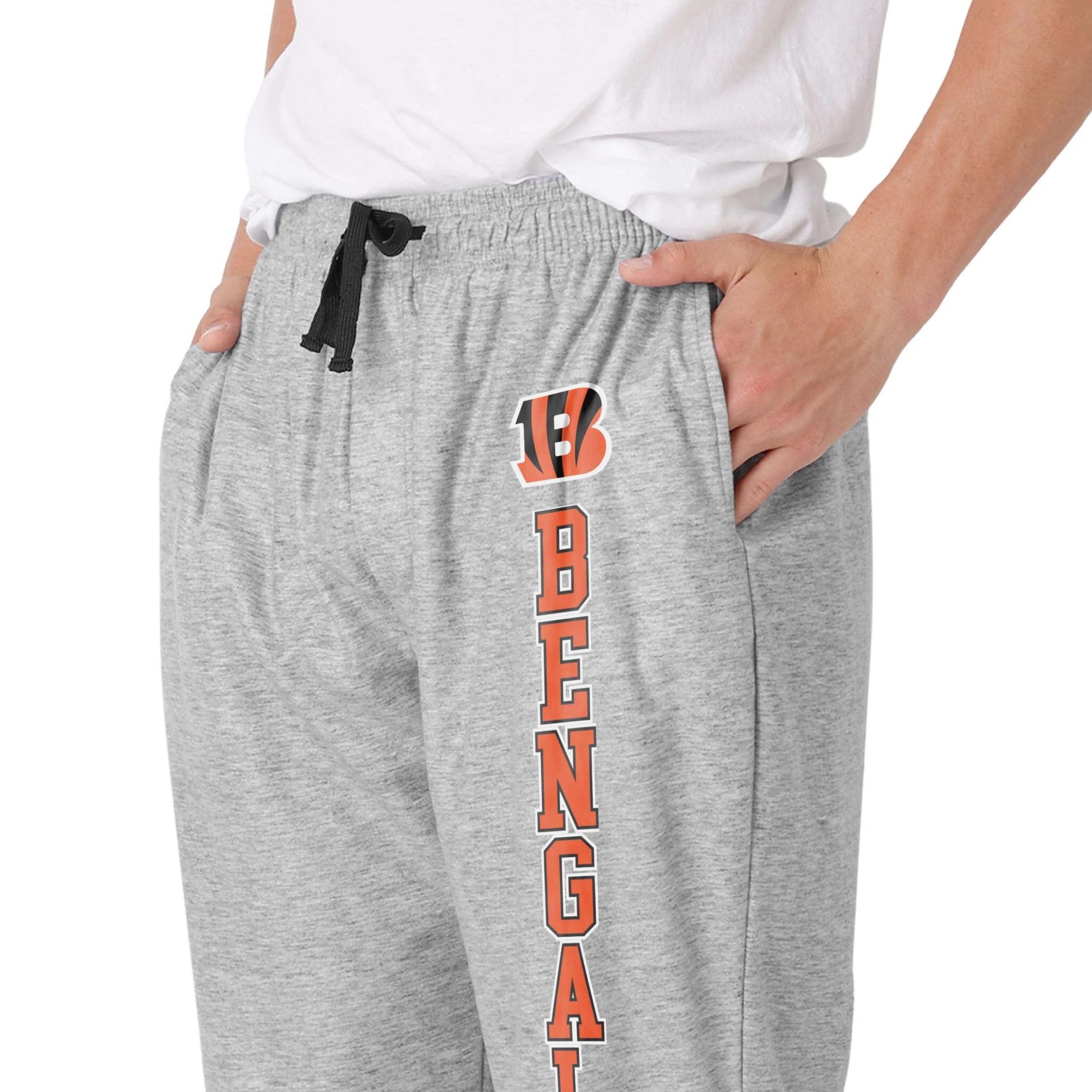 Cincinnati Bengals NFL Mens Athletic Gray Lounge Pants - Image 3
