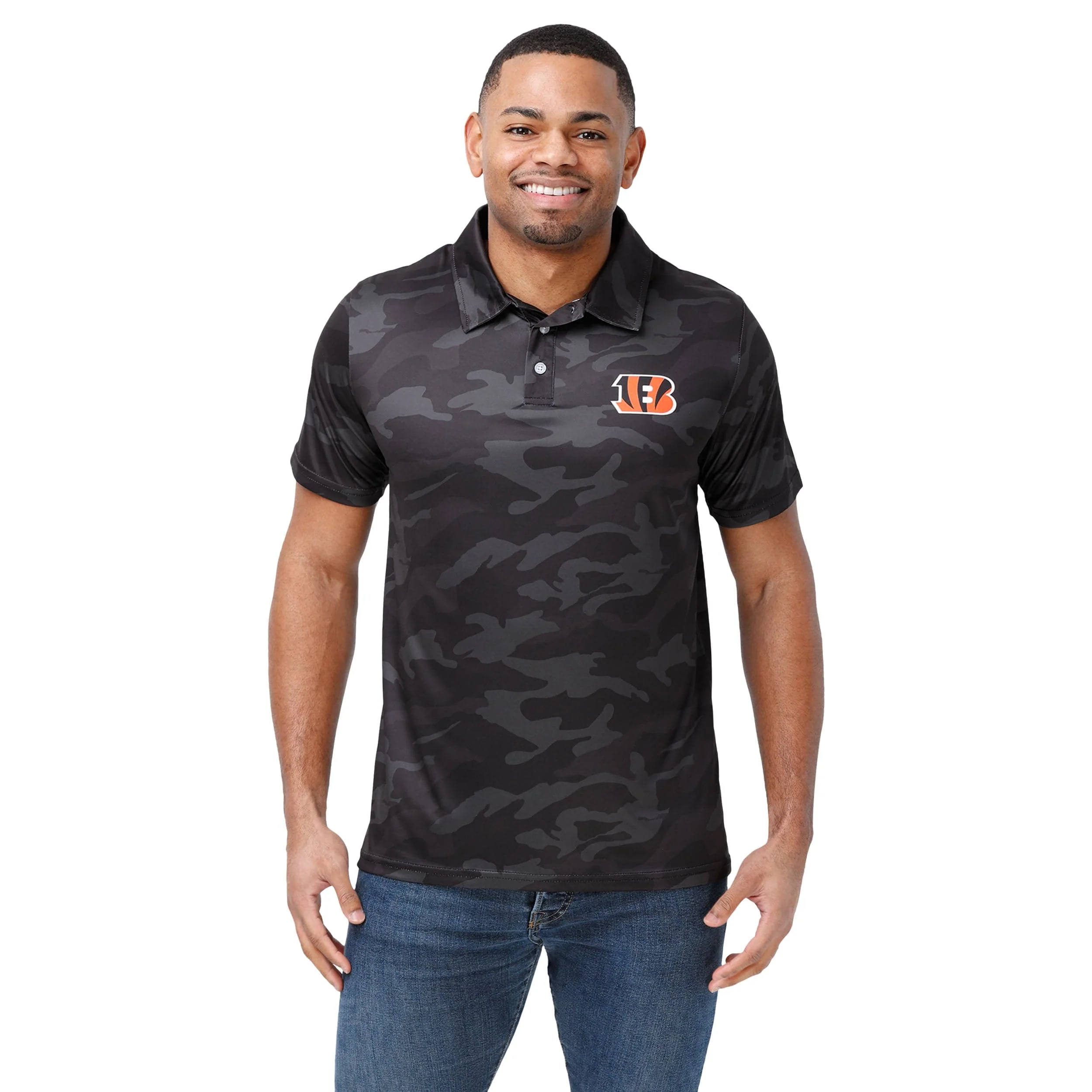 Cincinnati Bengals NFL Mens Color Camo Polyester Polo - Image 2