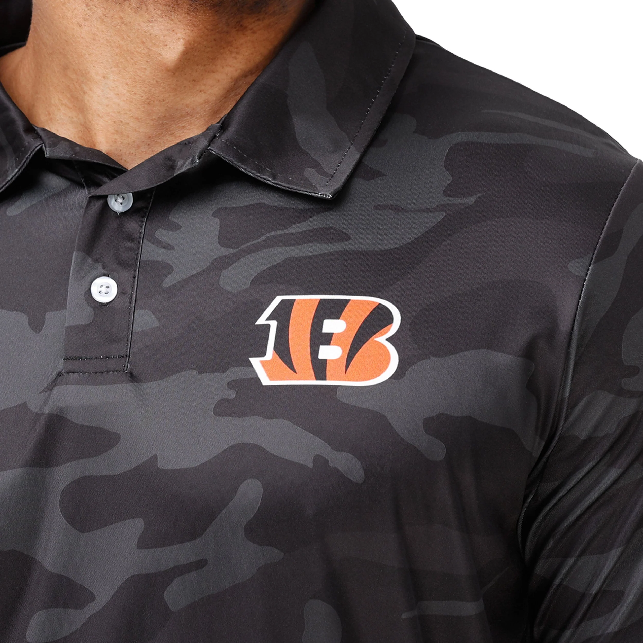 Cincinnati Bengals NFL Mens Color Camo Polyester Polo - Image 4