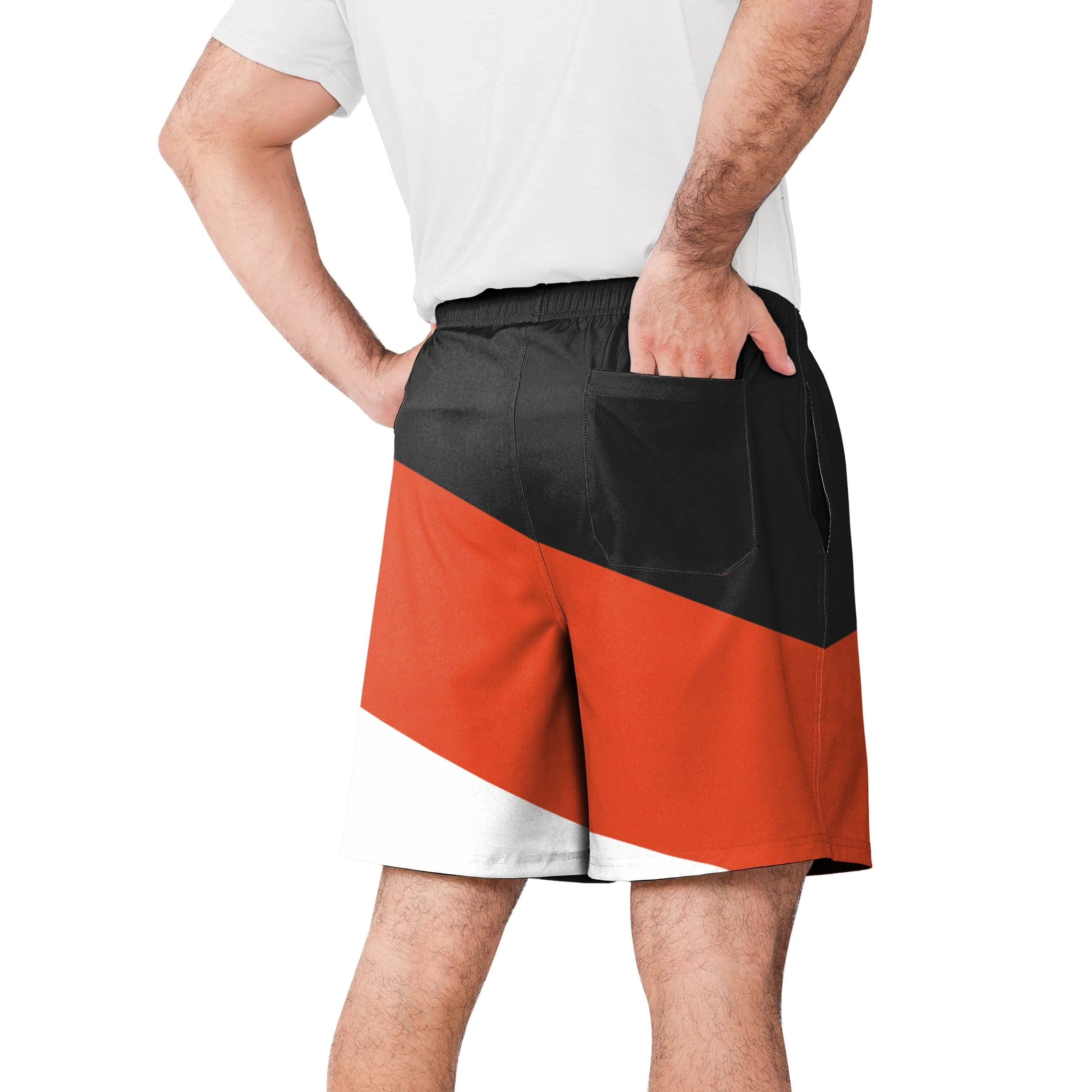 Cincinnati Bengals NFL Mens Colorblock Double Down Liner Training Shorts - Image 3