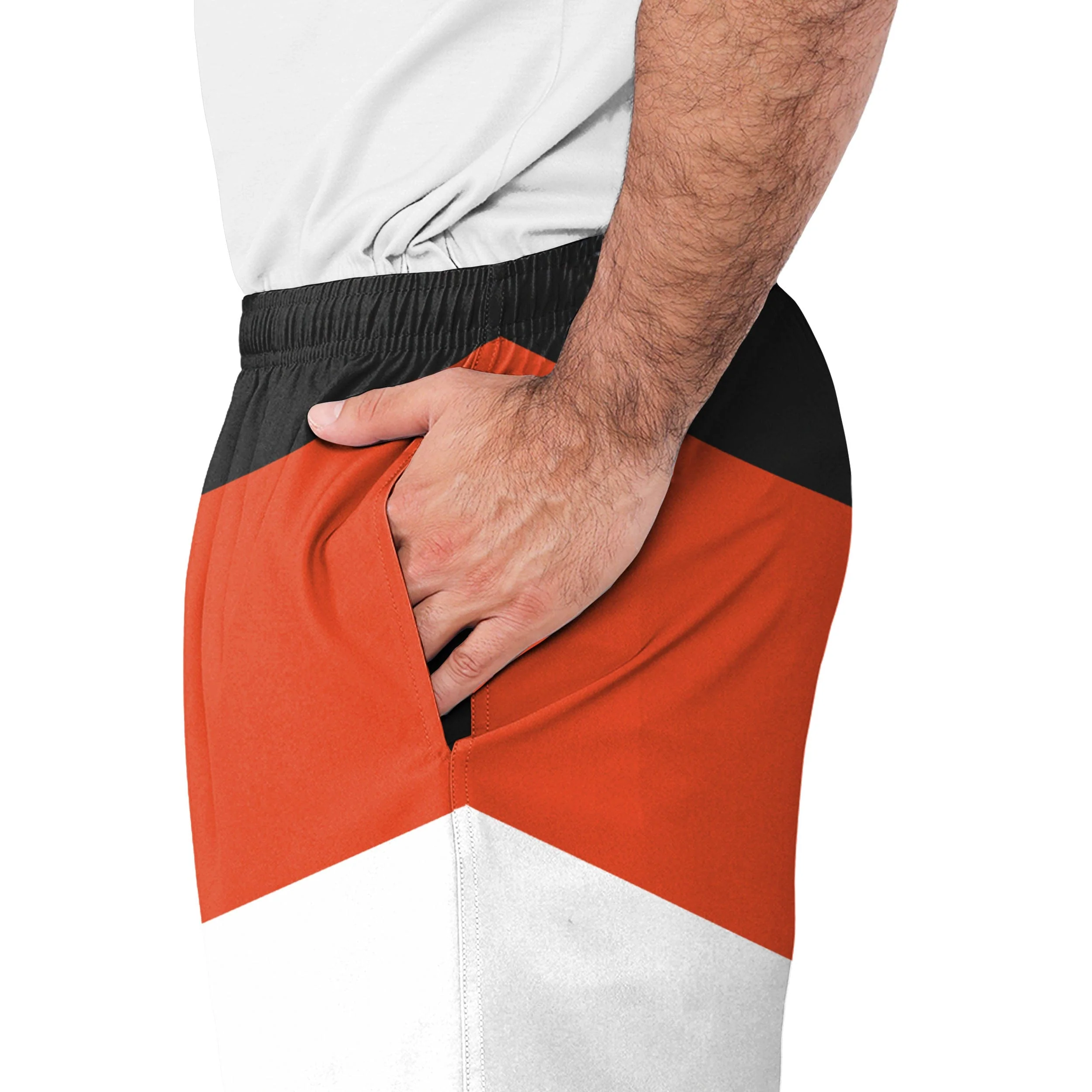 Cincinnati Bengals NFL Mens Colorblock Double Down Liner Training Shorts - Image 4