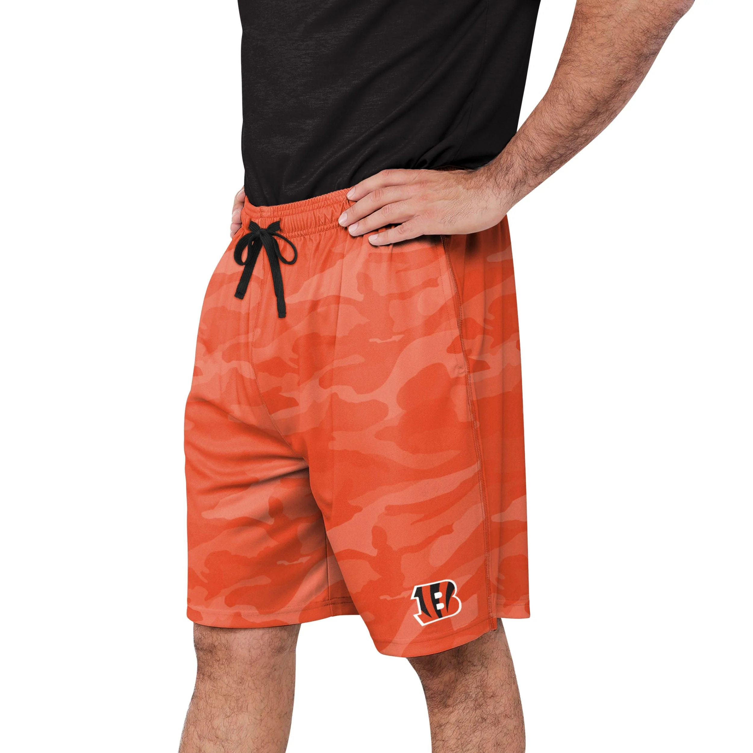 Cincinnati Bengals NFL Mens Cool Camo Training Shorts - Image 2