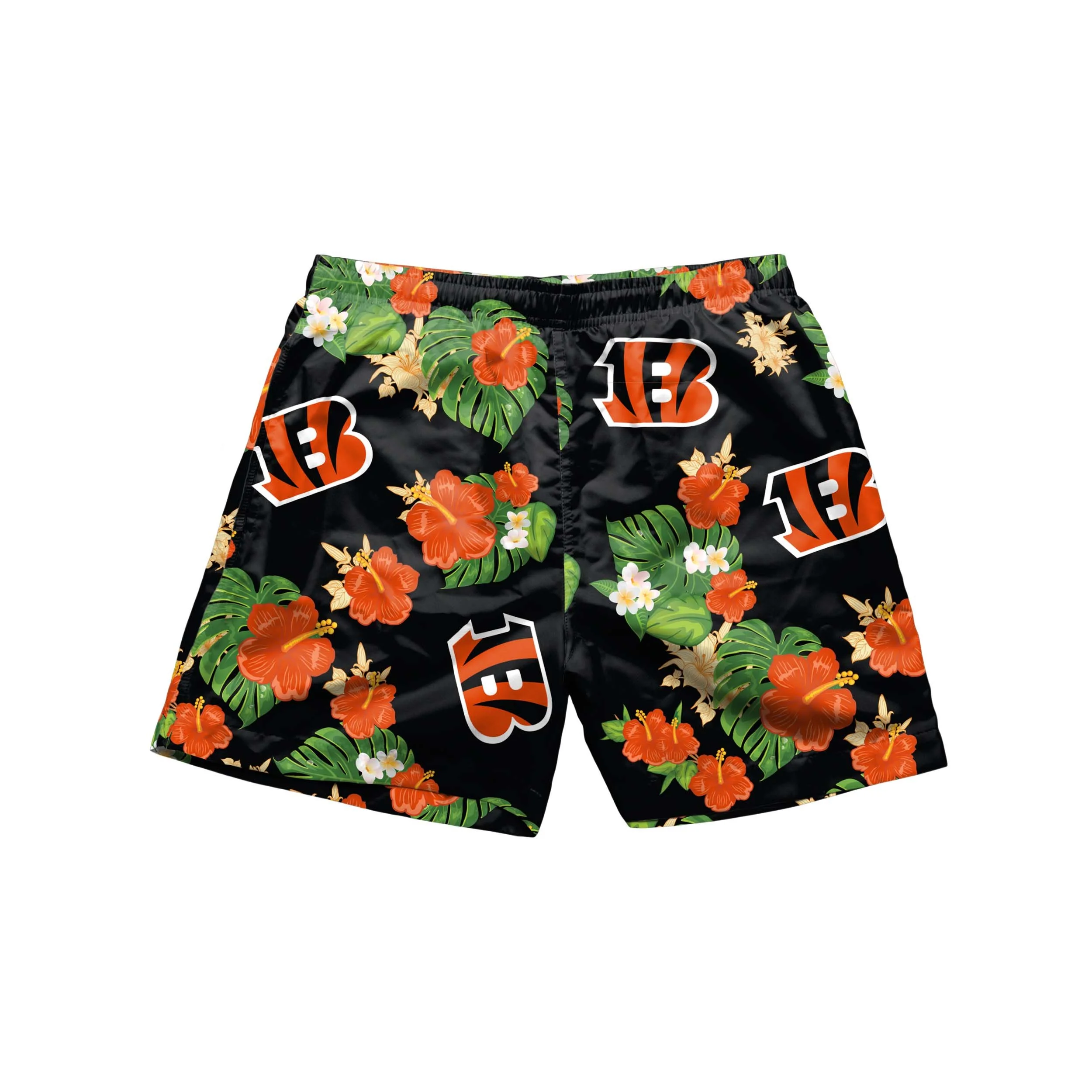 Cincinnati Bengals NFL Mens Floral Slim Fit 5.5" Swimming Suit Trunks - Image 4