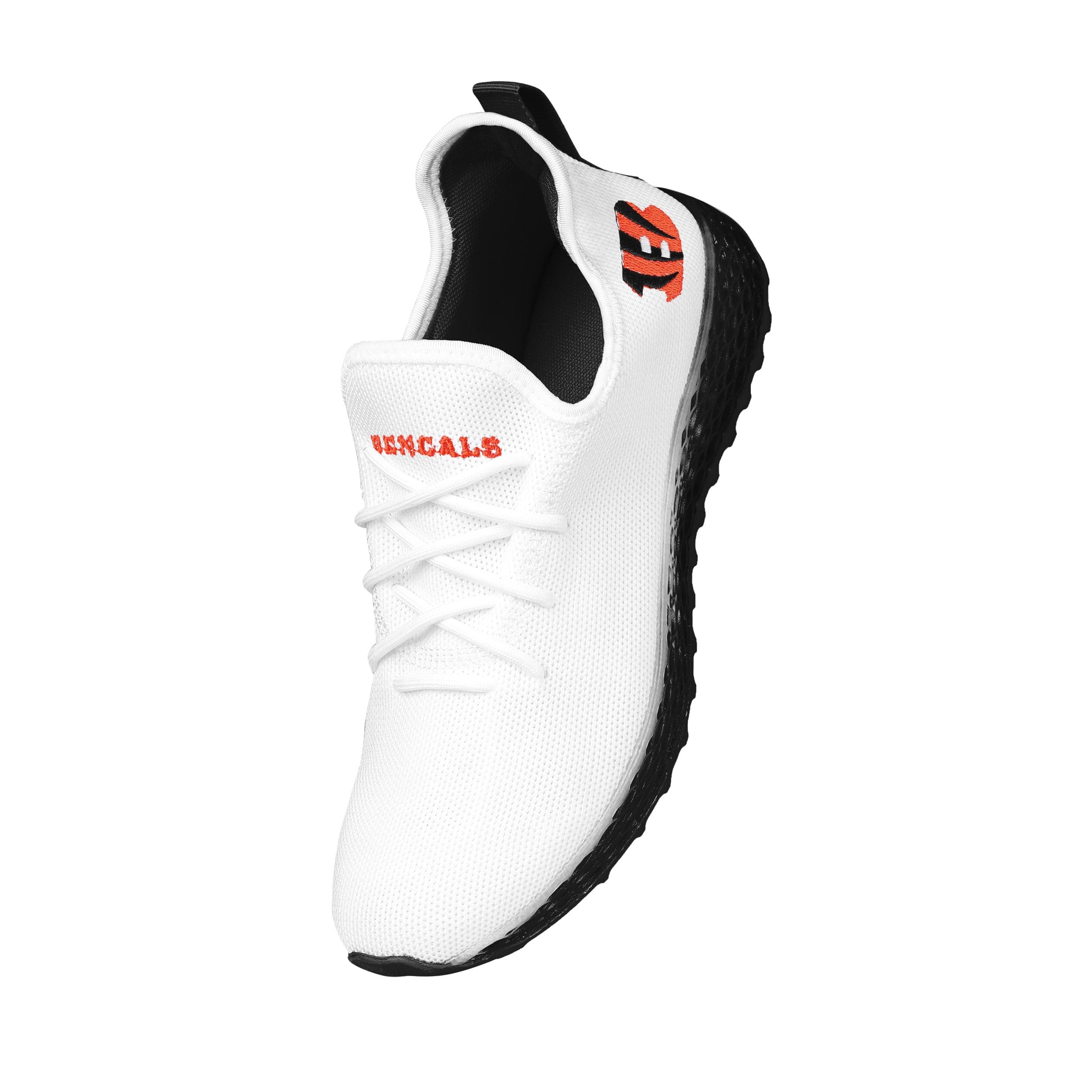 Cincinnati Bengals NFL Mens Gradient Midsole White Sneakers - Image 2