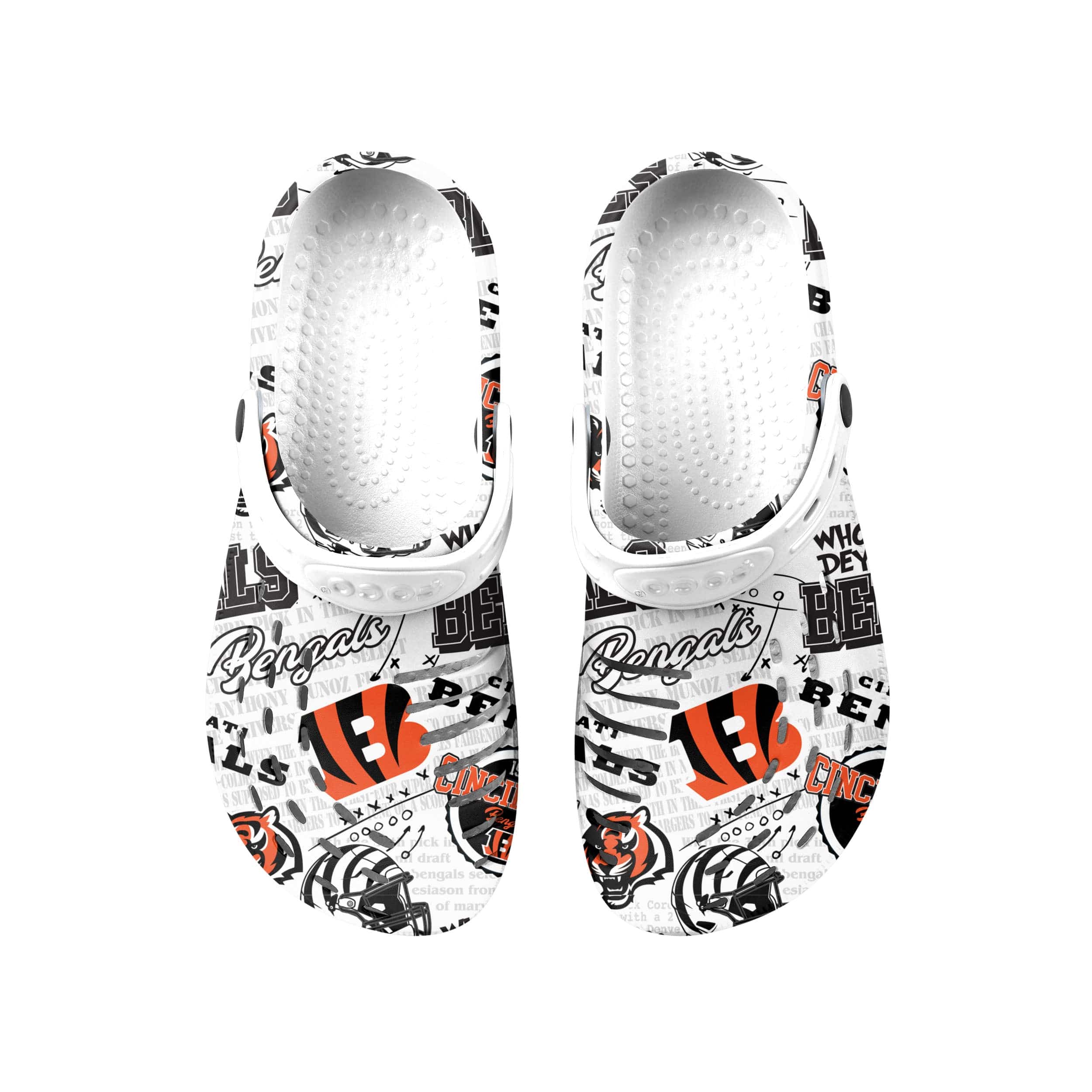 Cincinnati Bengals NFL Mens Historic Print Clog With Strap - Image 4