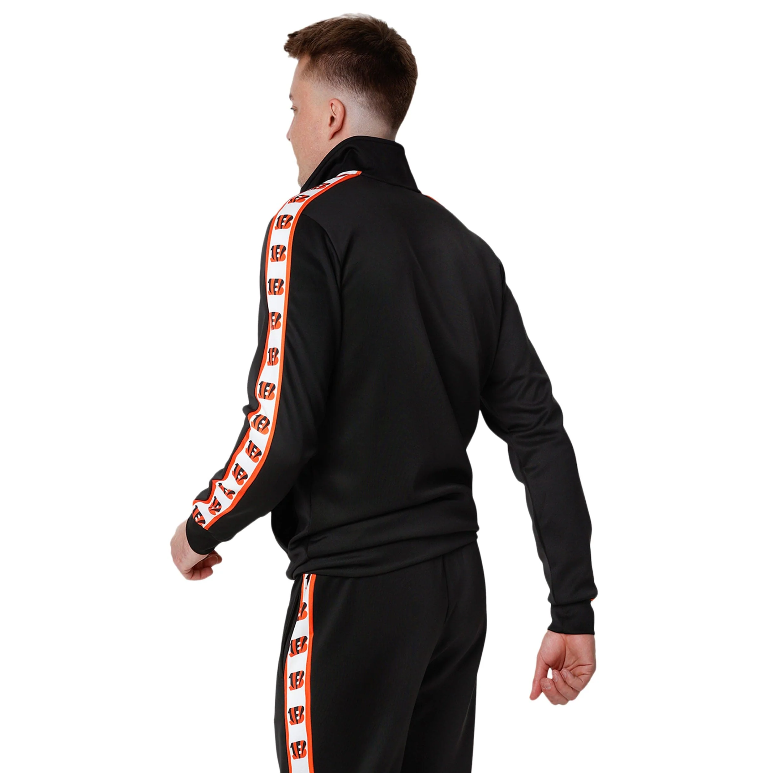 Cincinnati Bengals NFL Mens Stripe Logo Track Jacket - Image 2