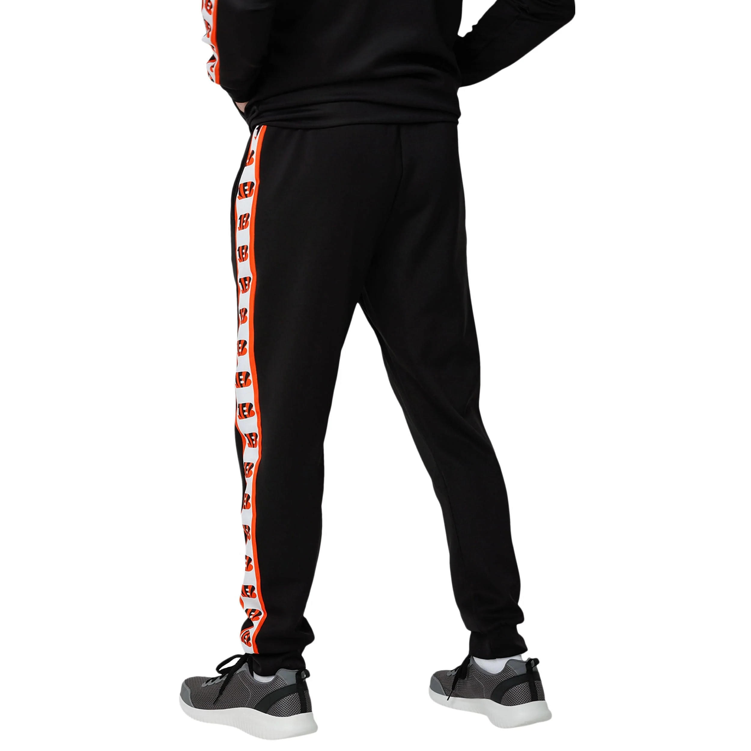 Cincinnati Bengals NFL Mens Stripe Logo Track Pants - Image 2