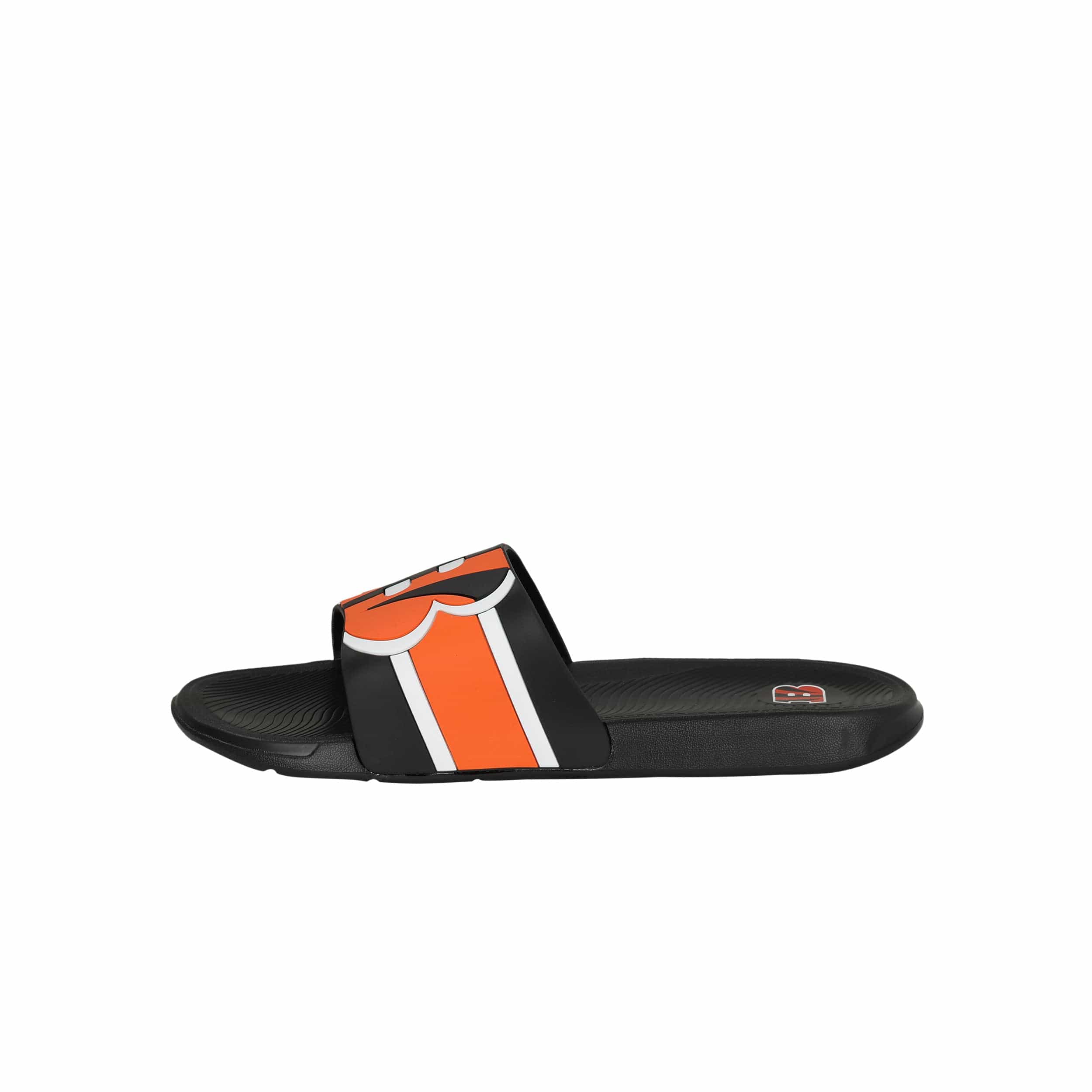 Cincinnati Bengals NFL Mens Striped Big Logo Raised Slide - Image 4