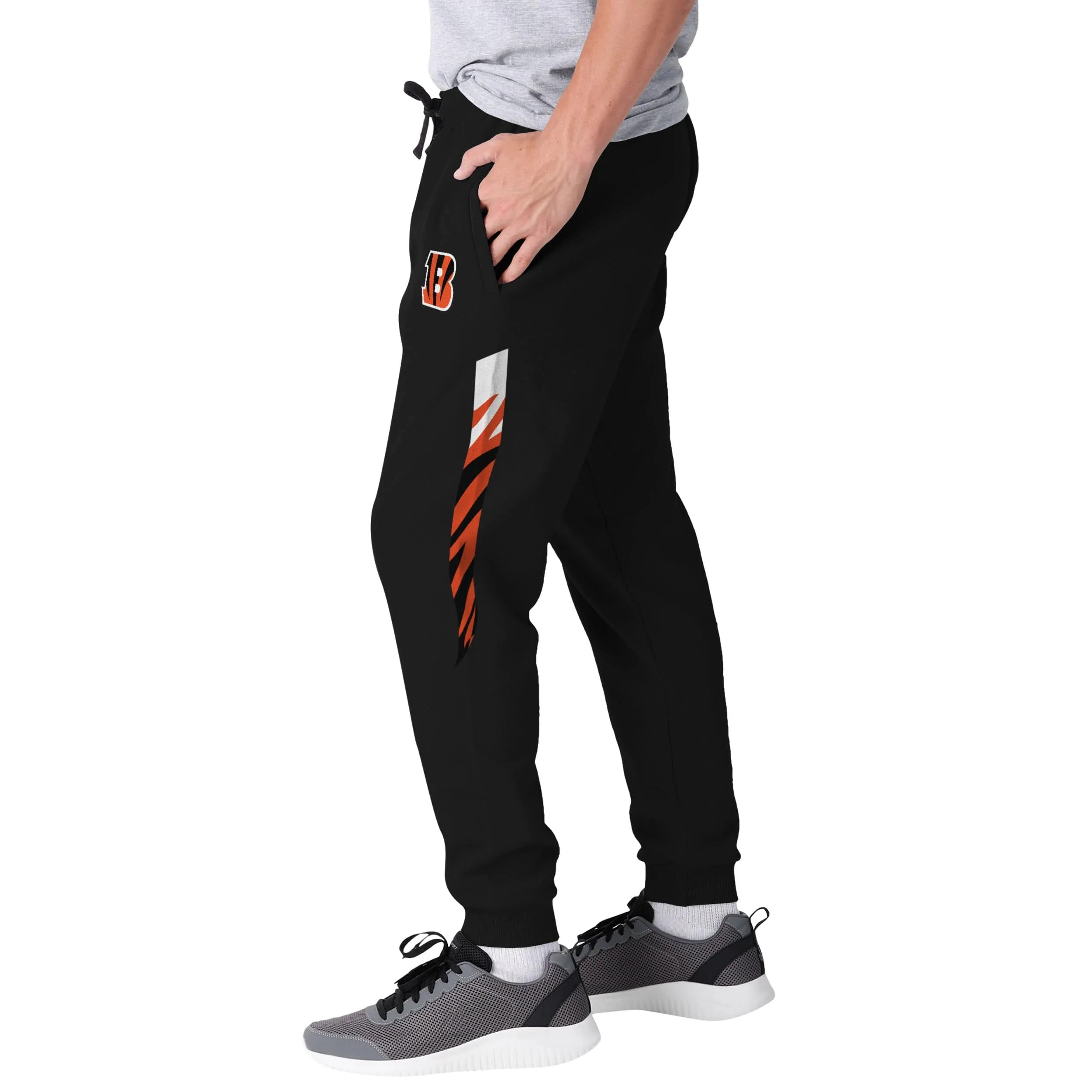 Cincinnati Bengals NFL Mens Team Stripe Joggers - Image 2