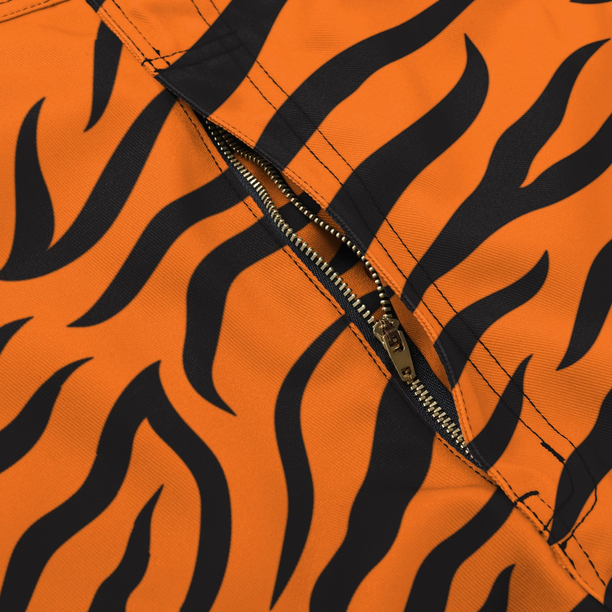 Cincinnati Bengals NFL Mens Tiger Stripe Thematic Bib Shortalls - Image 6