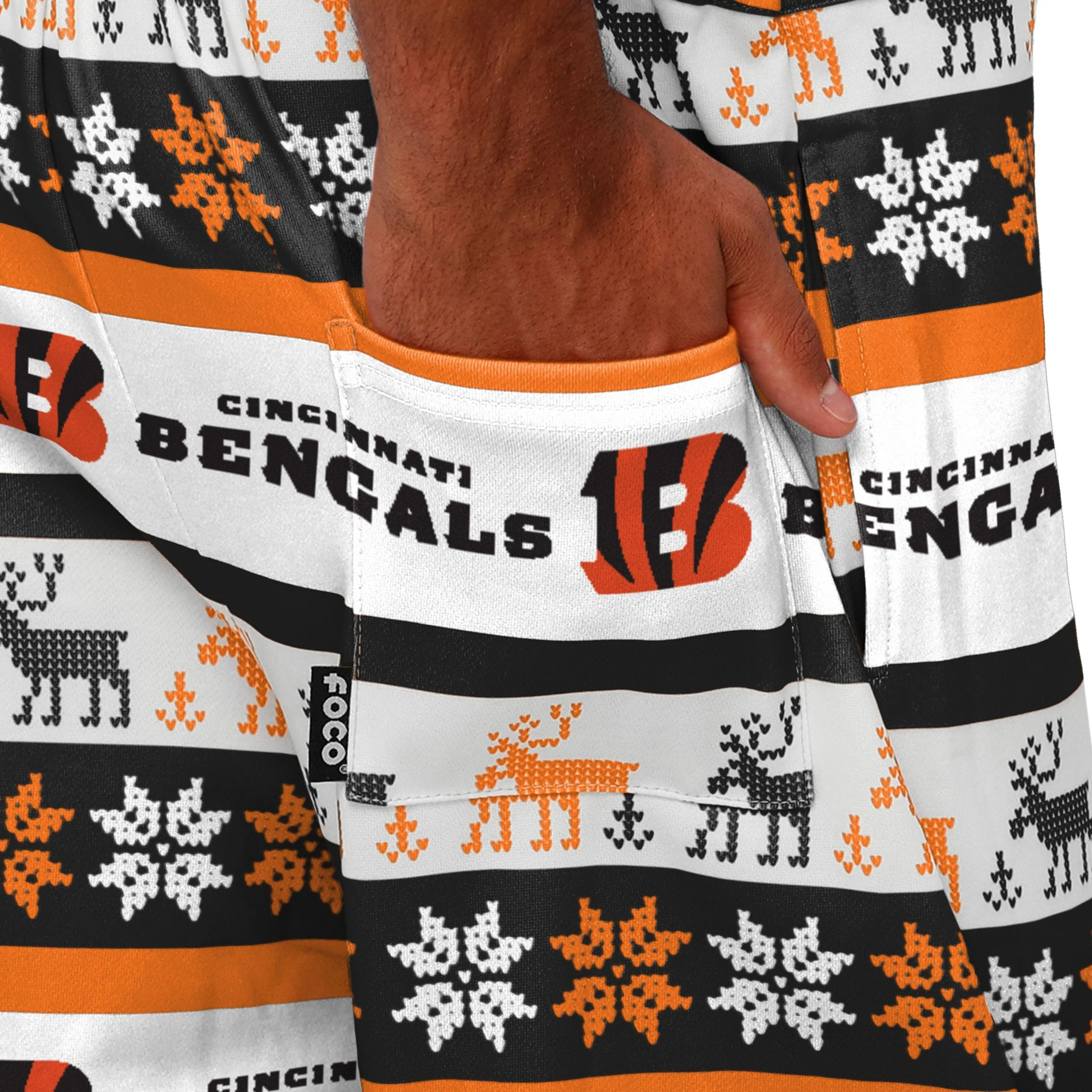 Cincinnati Bengals NFL Mens Ugly Home Gating Bib Overalls - Image 6