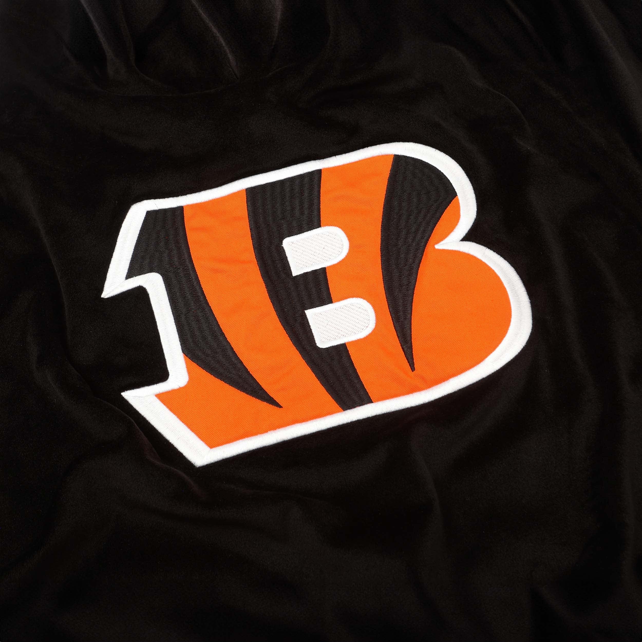 Cincinnati Bengals NFL Mens Velour Hooded Sweatshirt - Image 4